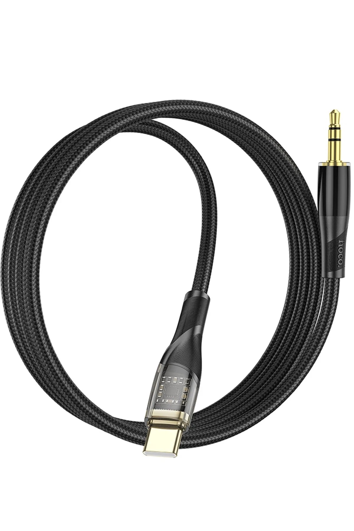 Hoco. UPA25 1M Tak Çalıştır Type-C to Aux Kablo - Siyah