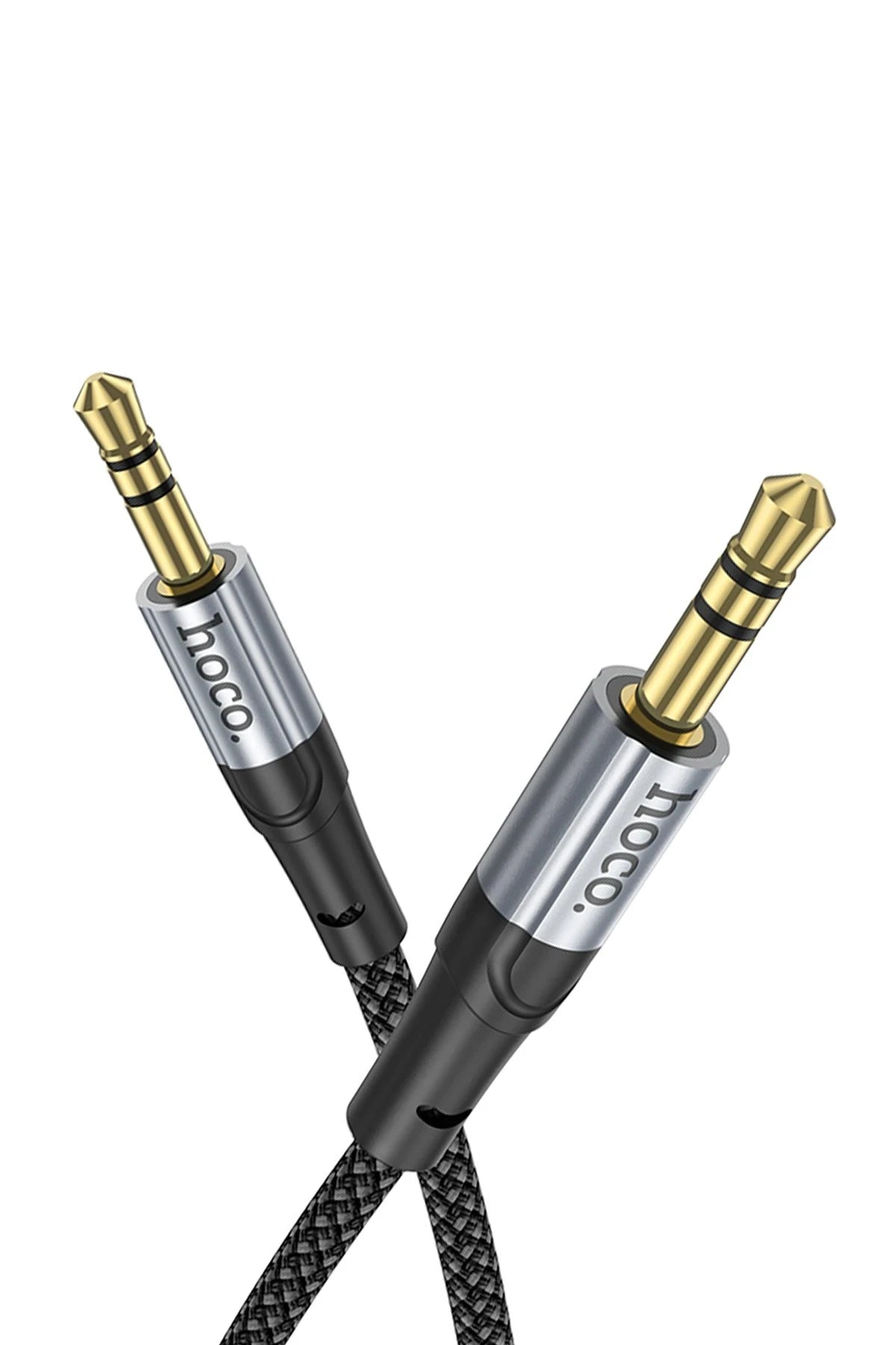 Hoco. UPA26 1M Hasırlı Aux Kablo - Siyah