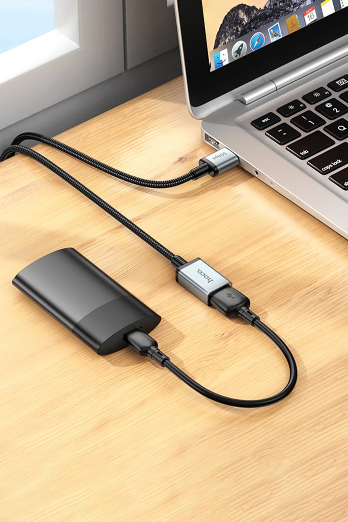 Hoco. US10 50cm 5 GBPS Hız Tak Çalıştır USB 3.0 to USB 3.0 Uzatma Kablosu - Siyah