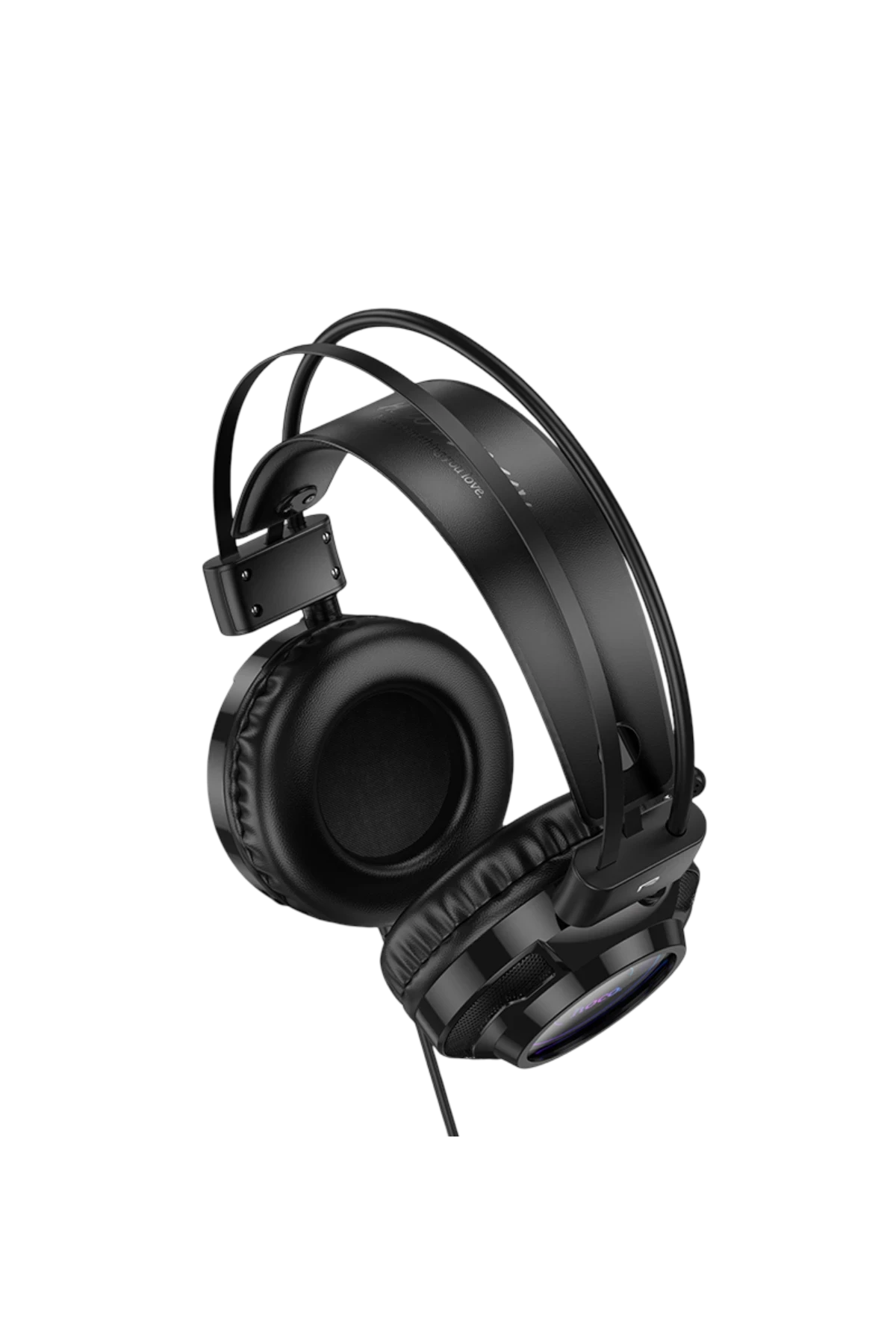 Hoco. W110 RGB Aydınlatmalı 2M Kablolu Kafaüstü Gaming Kulaklık - Beyaz