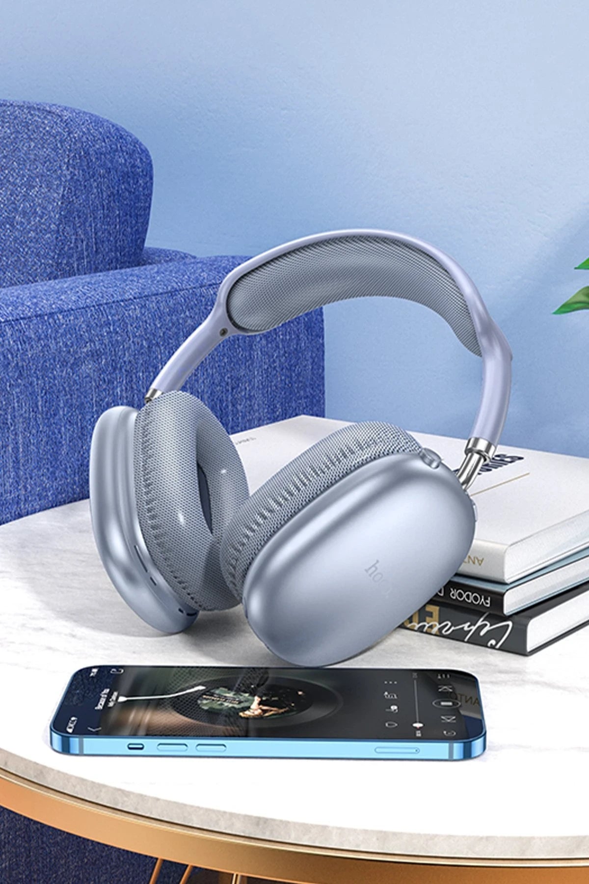 Hoco. W35 Air Triumph Aux Destekli Bluetooth Kablosuz Kulaklık - Yeşil