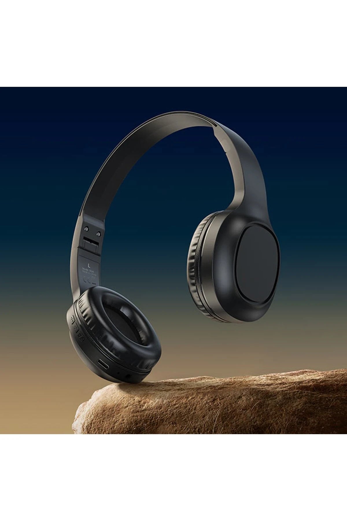 Hoco. W46 Charm Aux Destekli Bluetooth Kablosuz Kulaklık - Siyah