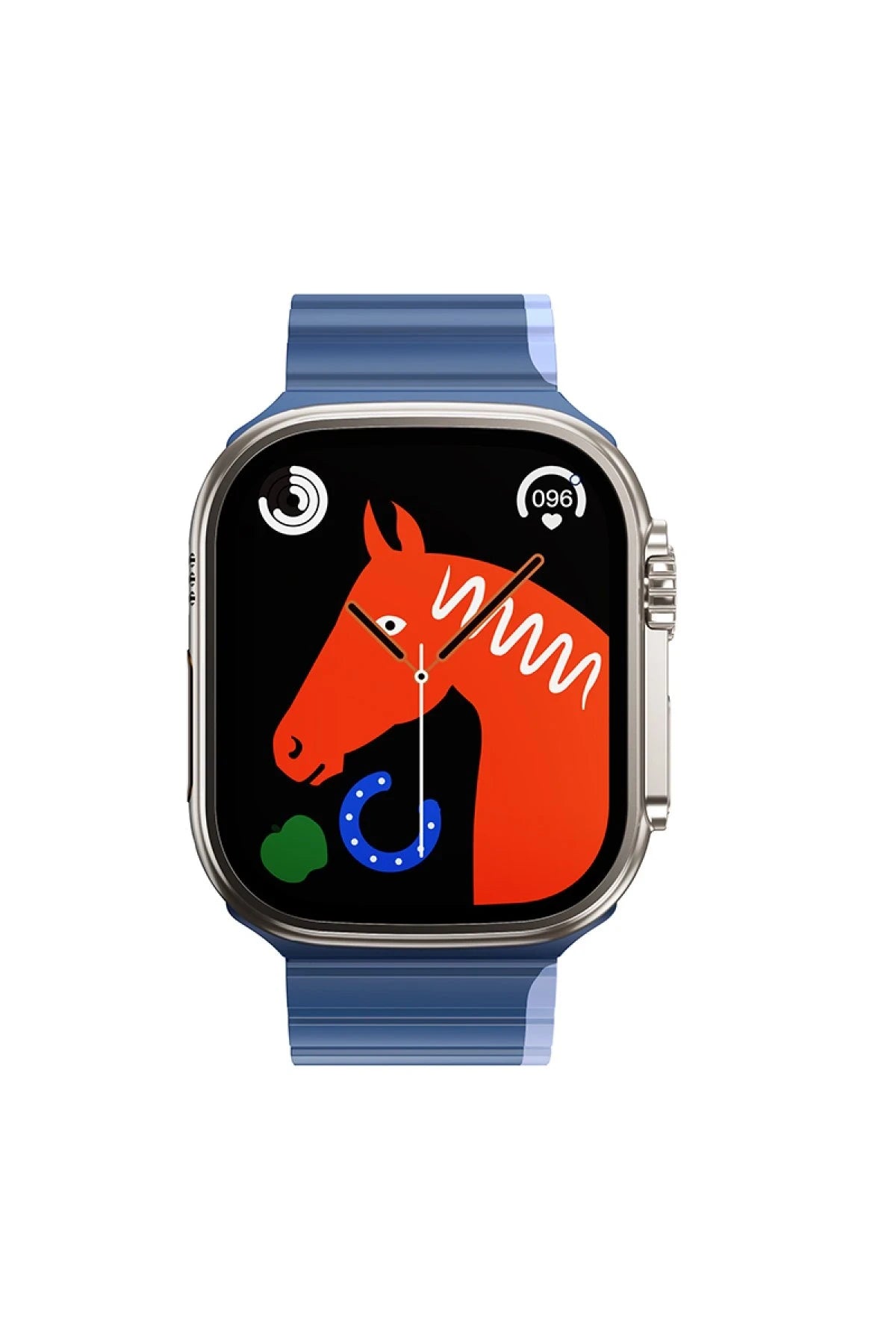 Hoco. Watch 38mm AS102 Silikon Kordon - Koyu Mavi-Açık Mavi