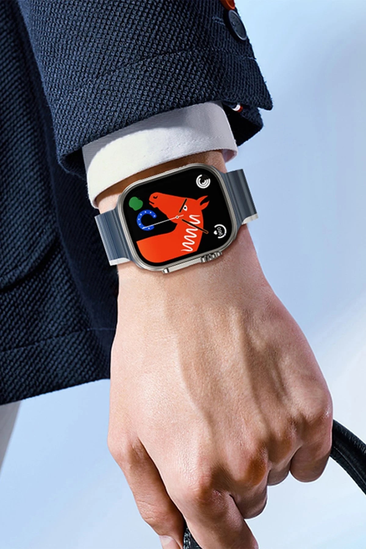 Hoco. Watch 42mm AS102 Silikon Kordon - Yıldız Işığı-Turuncu