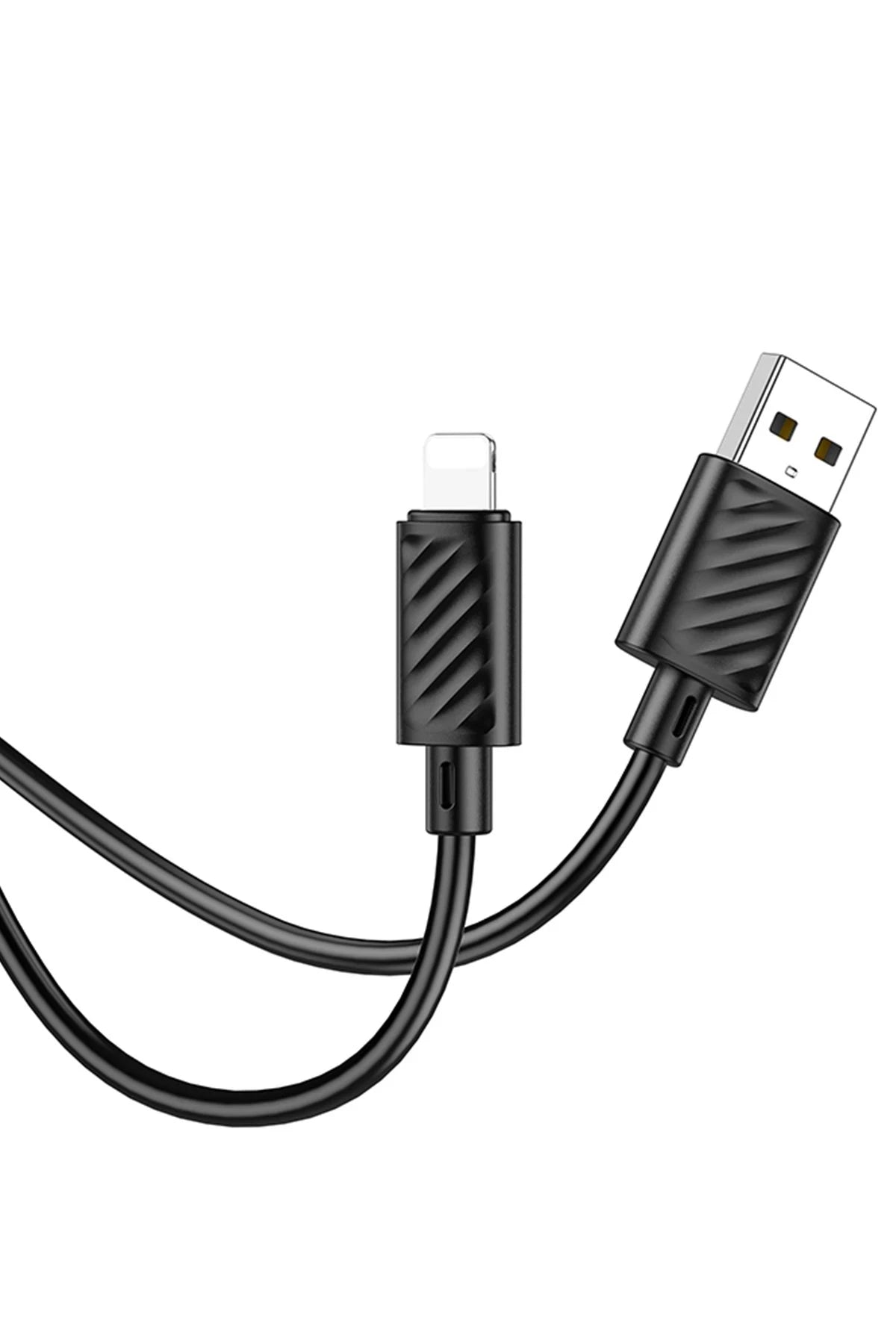 Hoco. X88 1M USB to Lightning Şarj Data Kablosu - Siyah
