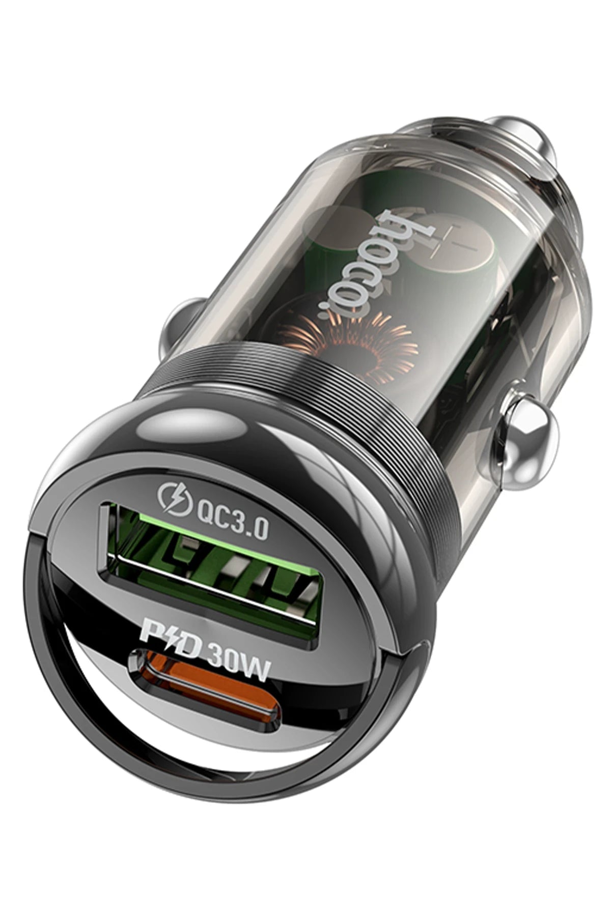 Hoco. Z53A PD 30W Type-C ve USB Çıkışlı Araç Şarjı - Siyah