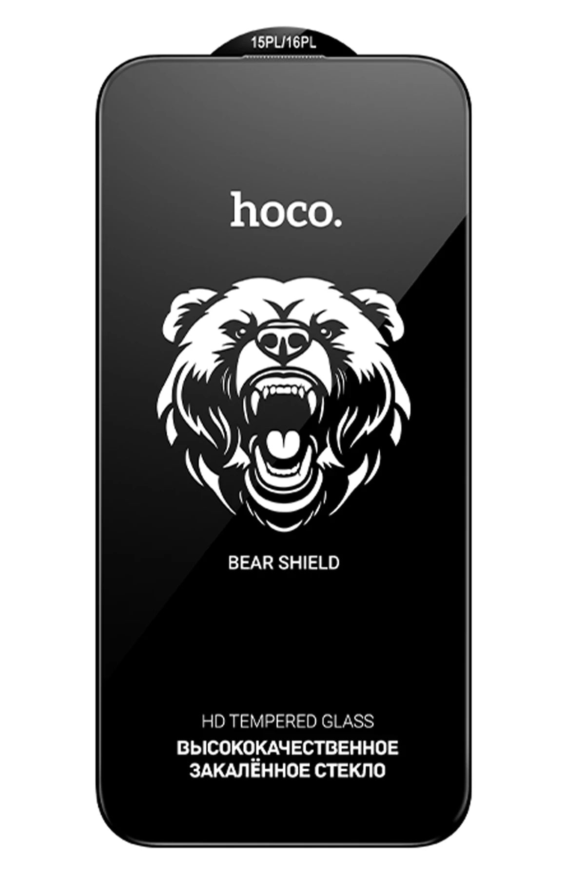 Hoco. Apple iPhone 14 Pro Max Bear Shield HD Cam Ekran Koruyucu - Siyah