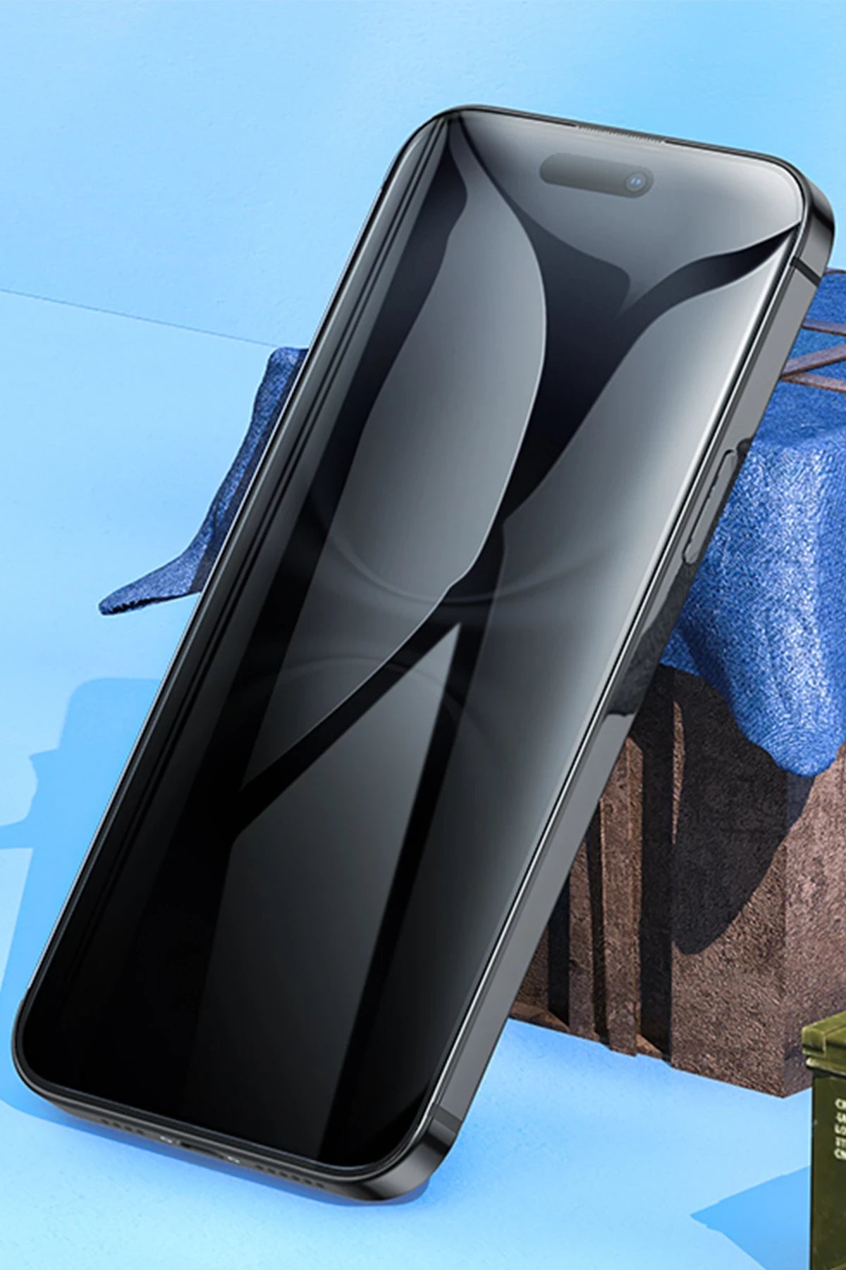 Hoco. Apple iPhone 15 Pro Max Bear Shield Hayalet Cam Ekran Koruyucu - Siyah