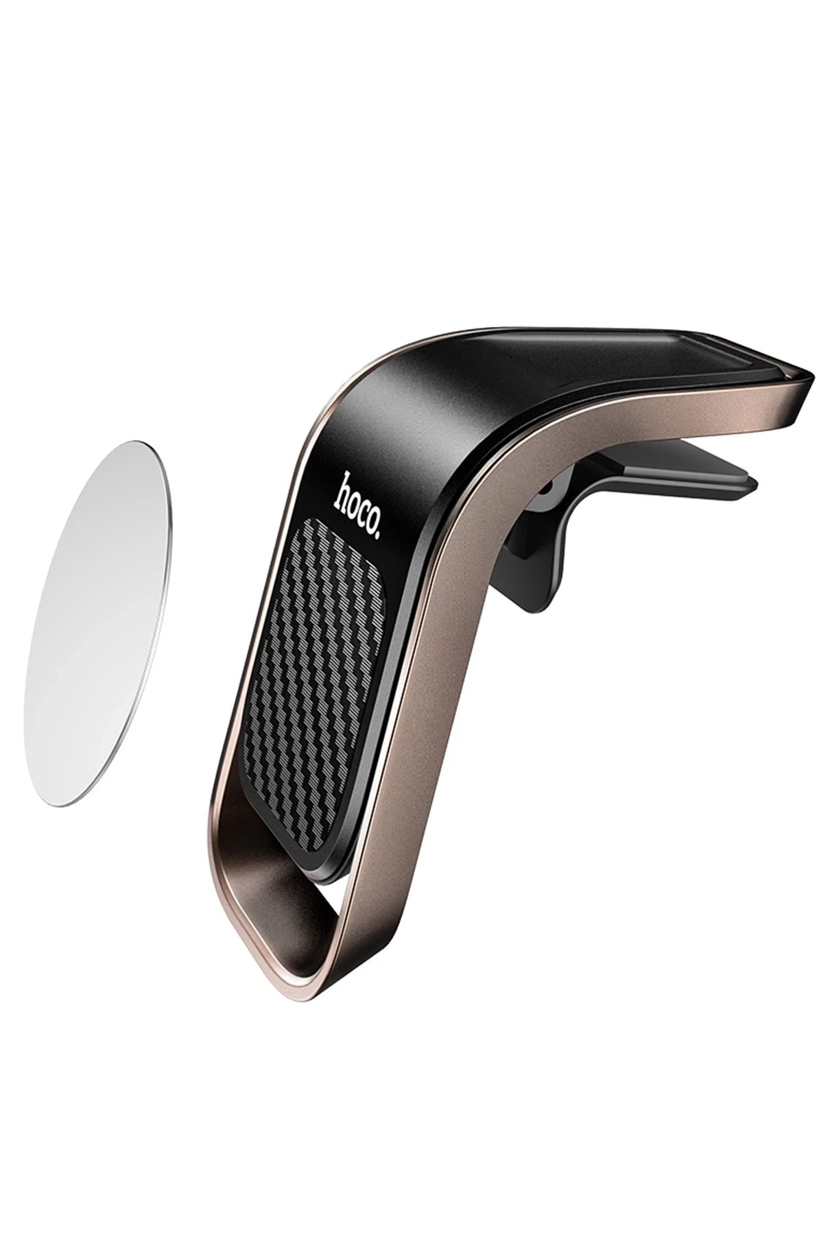 Hoco. CA74 Izgara Klipsli Manyetik Araç Tutucu - Siyah - Gri