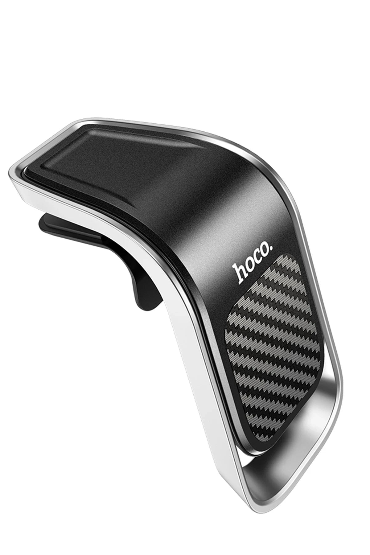 Hoco. CA74 Izgara Klipsli Manyetik Araç Tutucu - Siyah - Gümüş