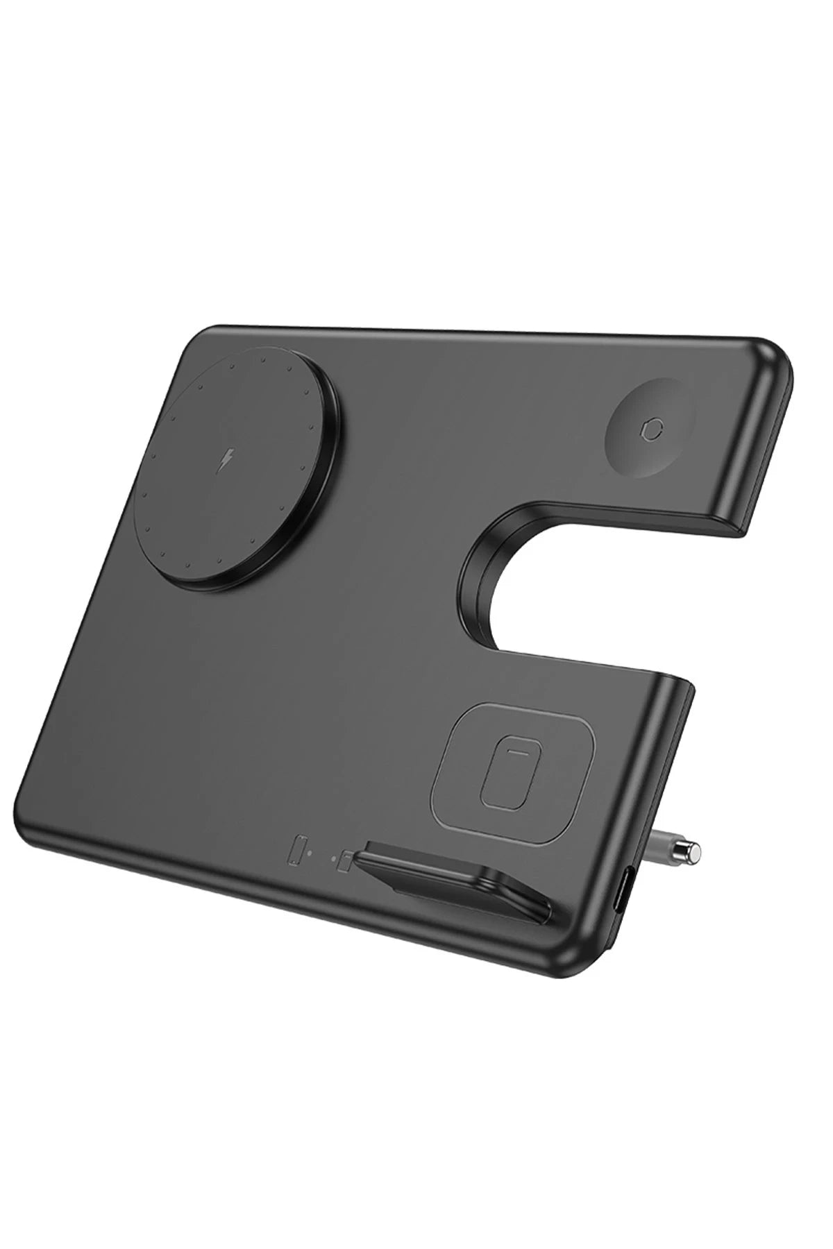 Hoco. CQ1 3in1 15W Manyetik Masaüstü Kablosuz Şarj Standı - Siyah
