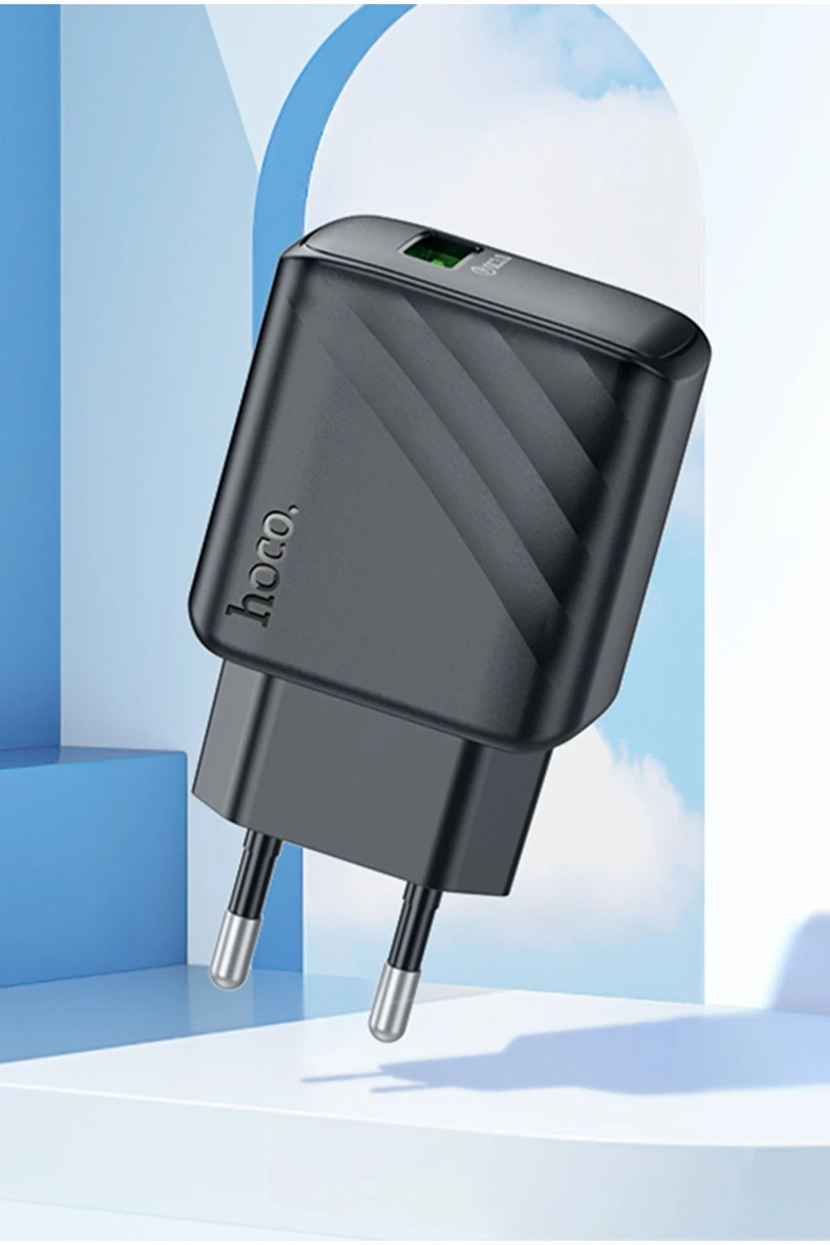 Hoco. CS21A Rich 18W USB 3.0 QC Çıkışlı Hızlı Şarj Aleti - Siyah