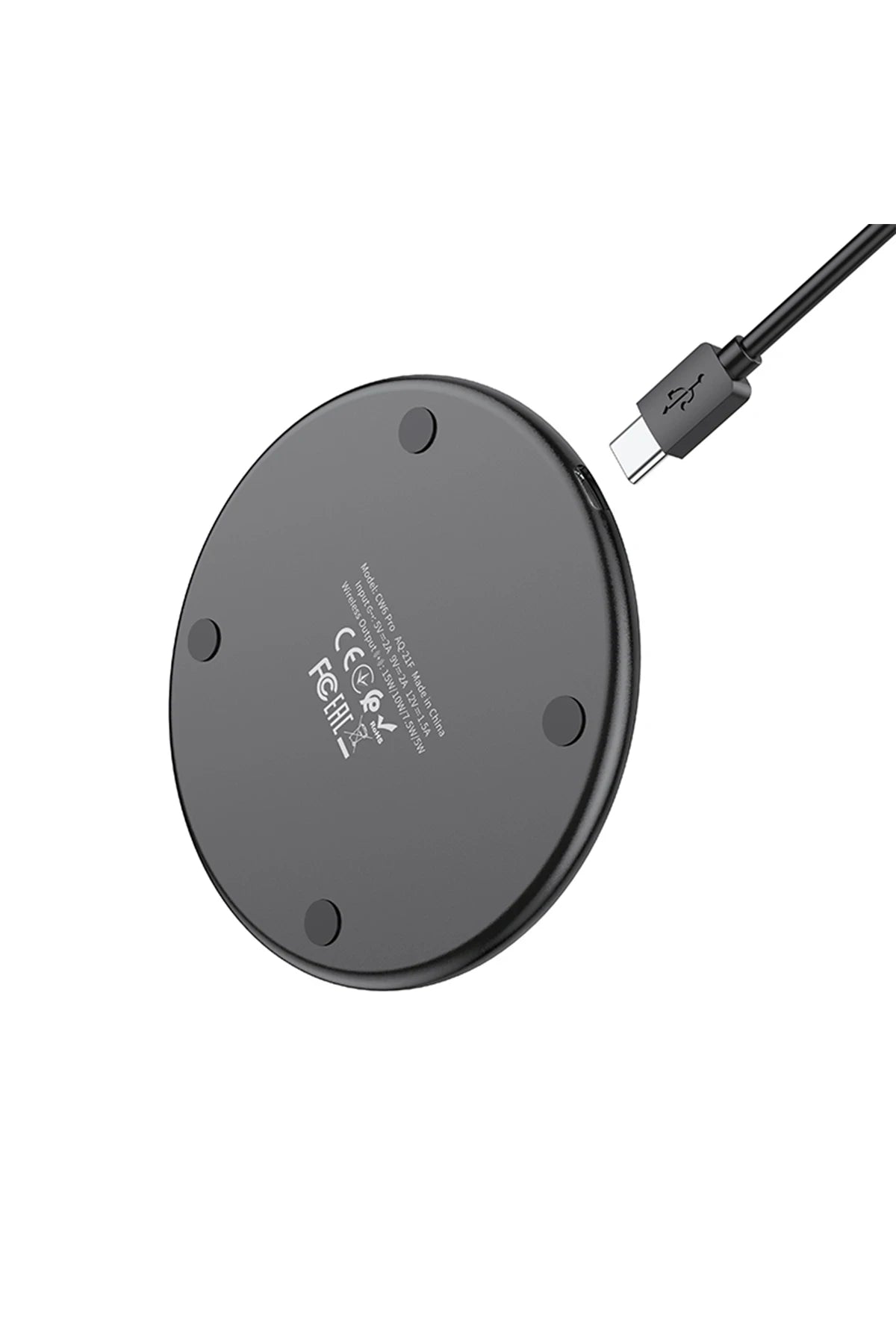 Hoco. CW6 Pro Easy 15W 1M Kablosuz Magsafe Şarj Cihazı - Siyah