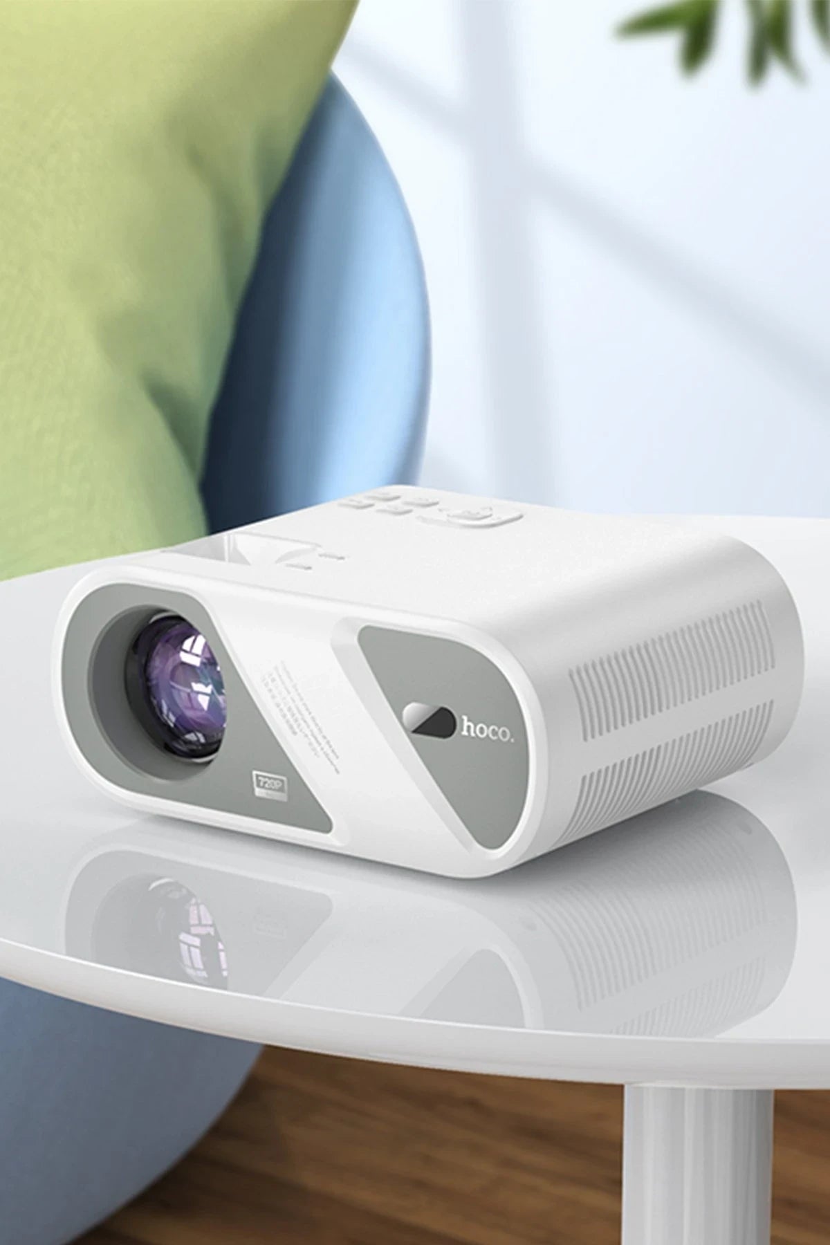 Hoco. DT1 BT 5.0 720P Kablosuz Projeksiyon Cihazı - Beyaz