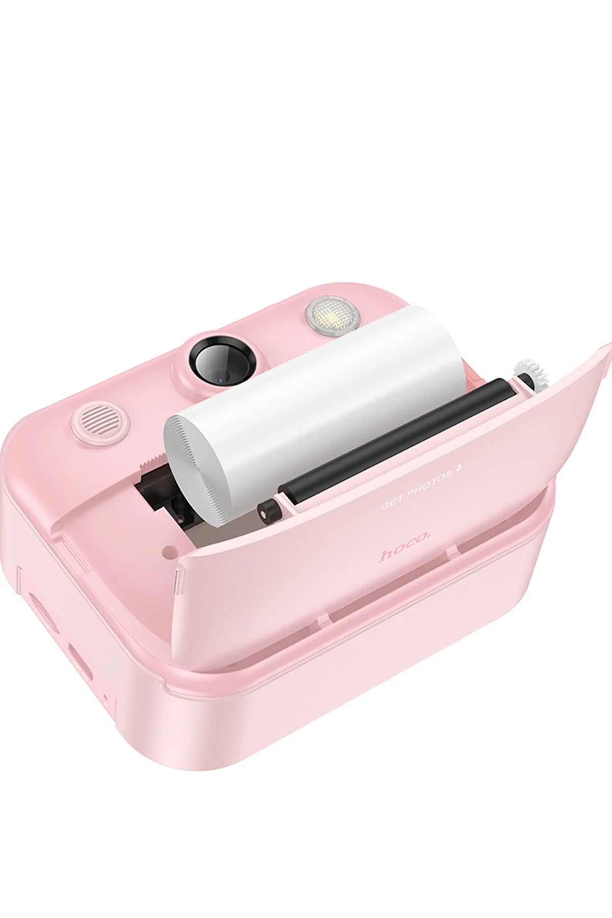 Hoco. DV204 IPS HD Ekranlı Çift Kameralı Fotoğraf Çıkartma Özellikli Çocuk Kamerası - Sarı