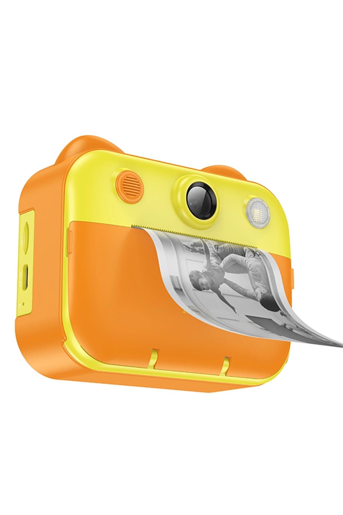 Hoco. DV204 IPS HD Ekranlı Çift Kameralı Fotoğraf Çıkartma Özellikli Çocuk Kamerası - Sarı