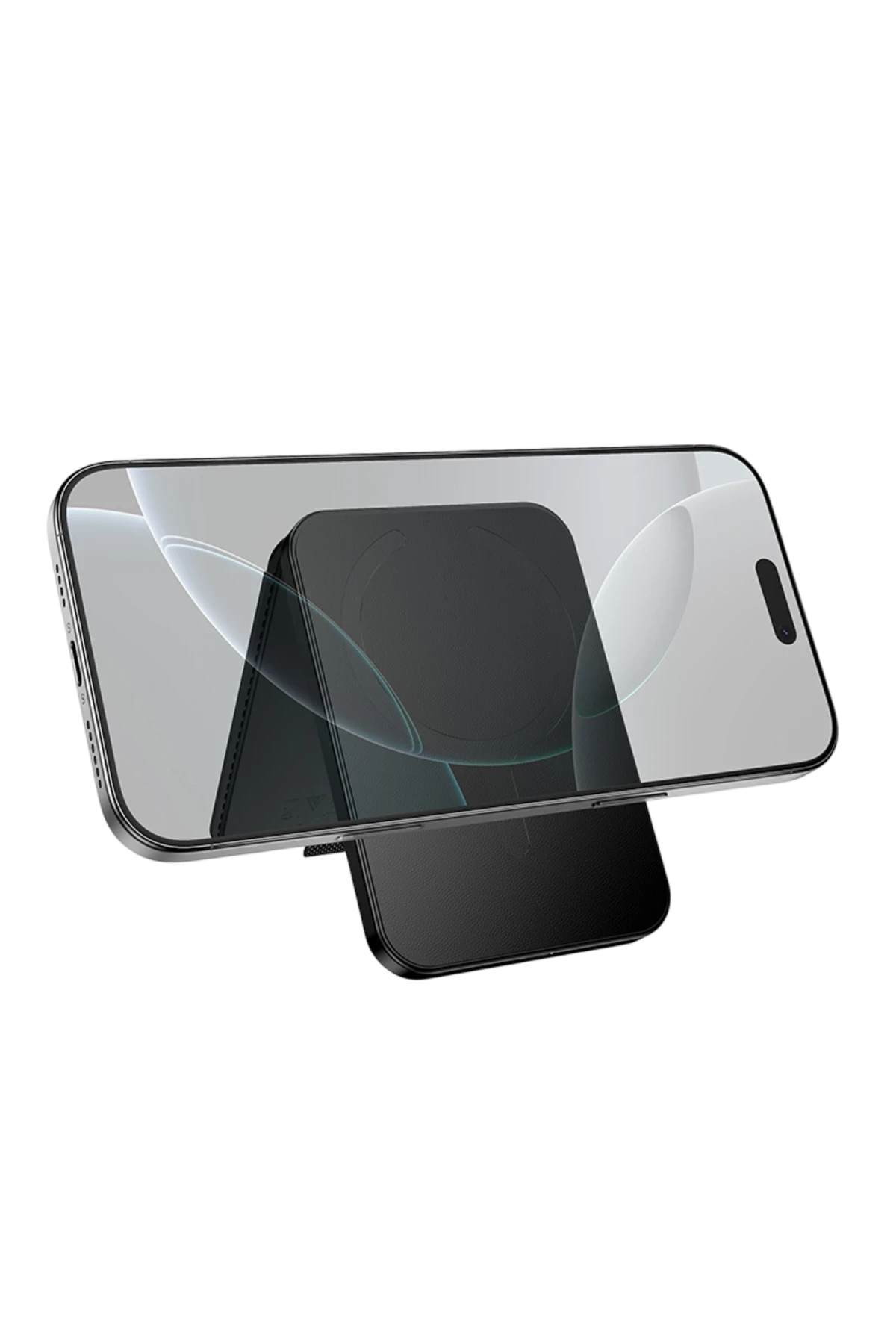 Hoco. E91I Tiger Smart Find My Özellikli Kablosuz Şarj Destekli Kablosuz Şarj Özellikli Kartlık - Siyah