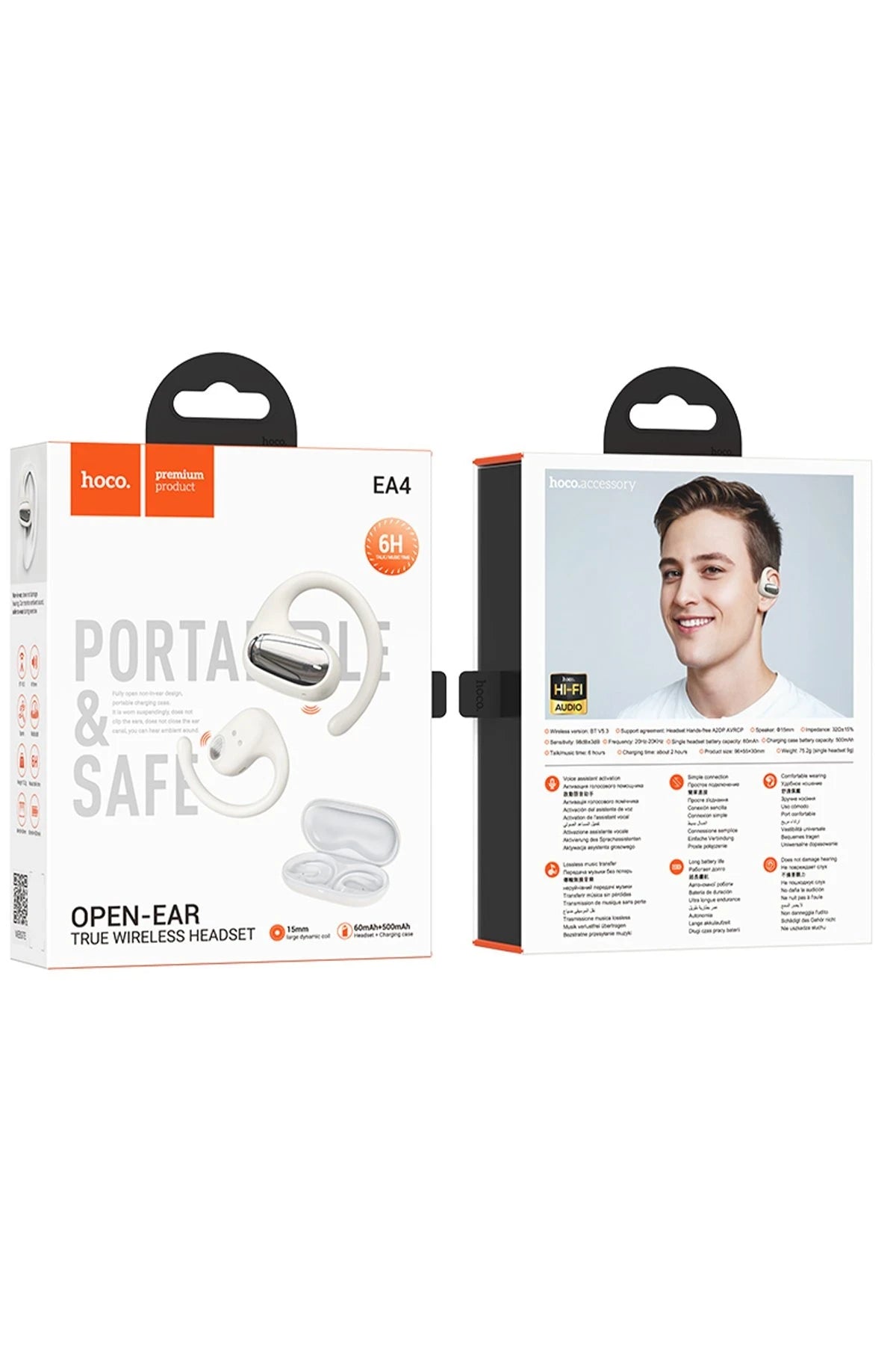 Hoco. EA4 Bluetooth 5.3 Kablosuz TWS Kulaklık - Beyaz