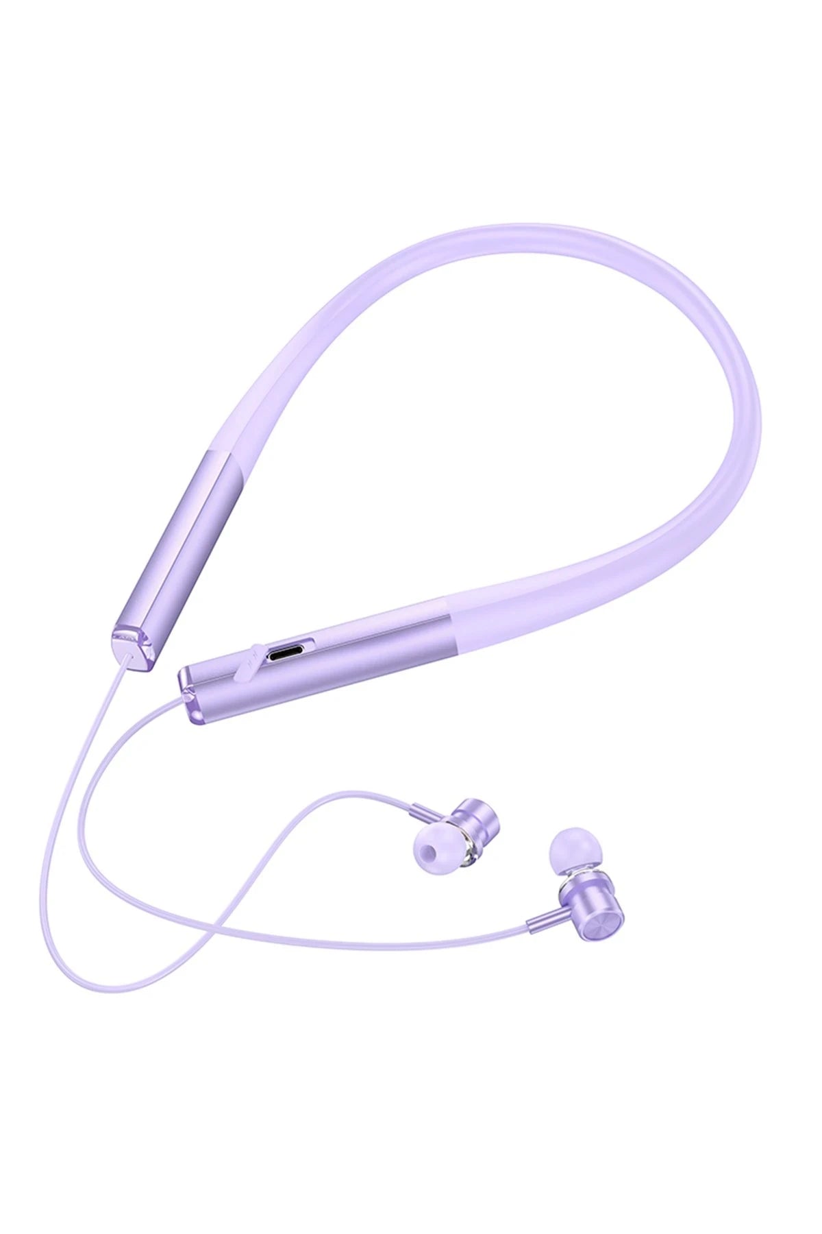 Hoco. ES71 Platinum BT 5.3  Boyun Askı Özellikli Kablosuz Bluetooth Kulaklık - Mor