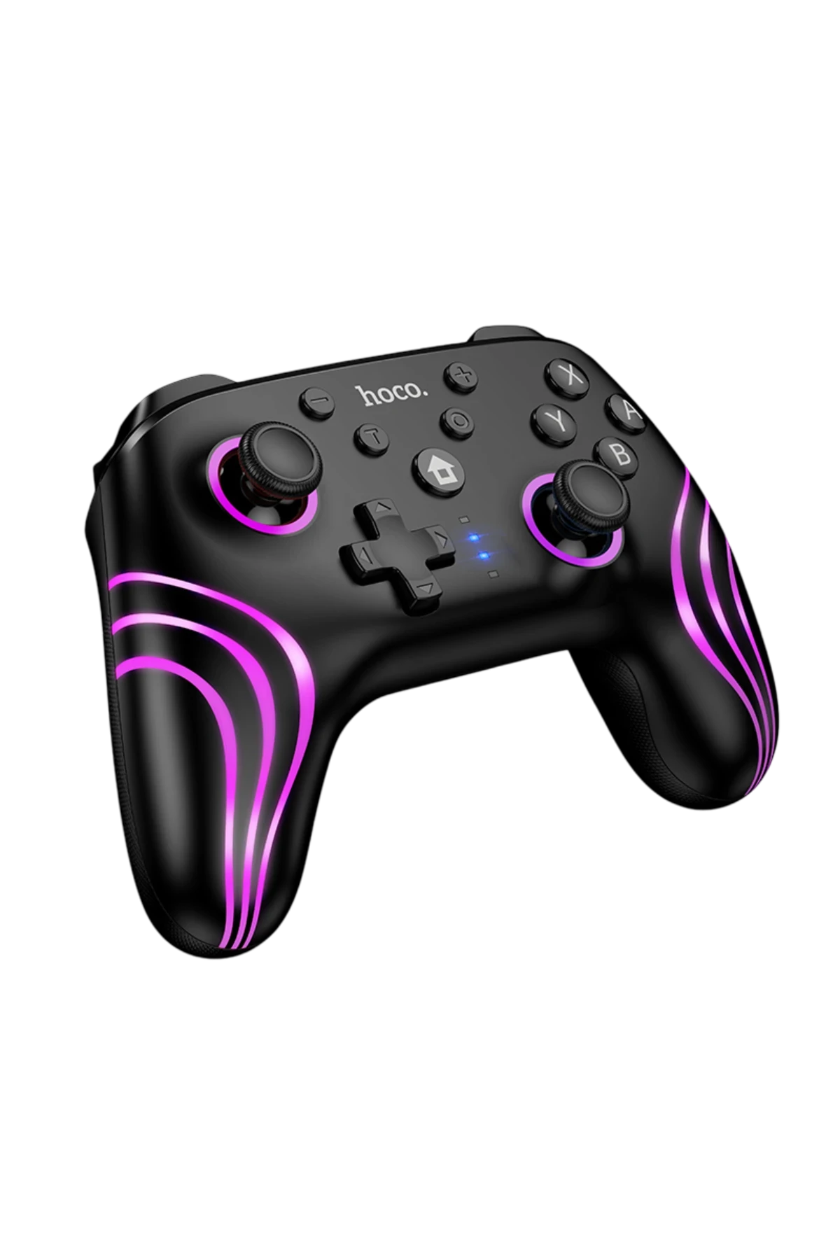 Hoco. GA2 Unicorn RGB Işıklı Çok Fonksiyonlu PC Uyumlu Kablosuz Oyun Kolu - Siyah