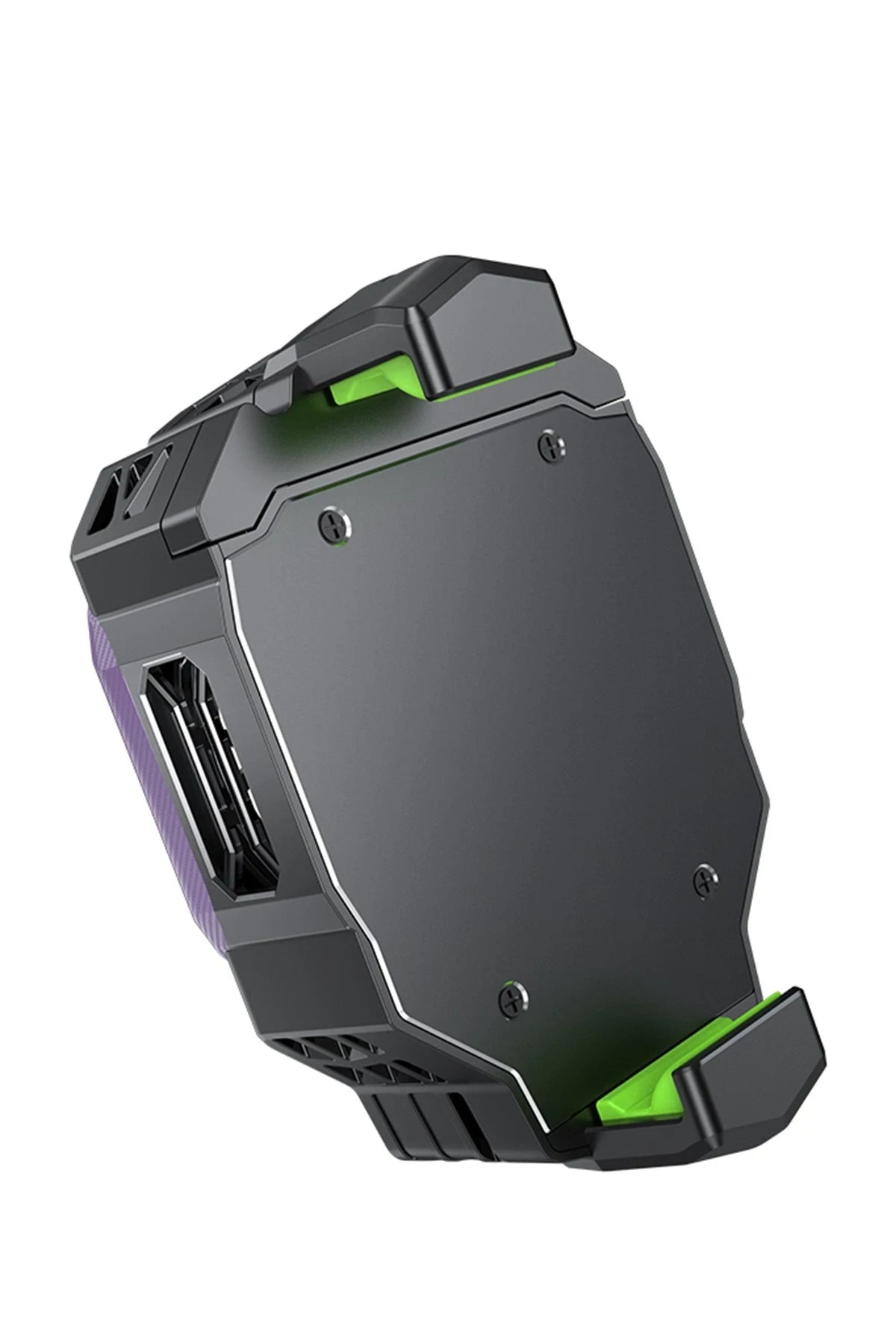 Hoco. GM26 Dijital Sıcaklık Göstergeli Radyatör Telefon Soğutucu Fan - Siyah-Mor