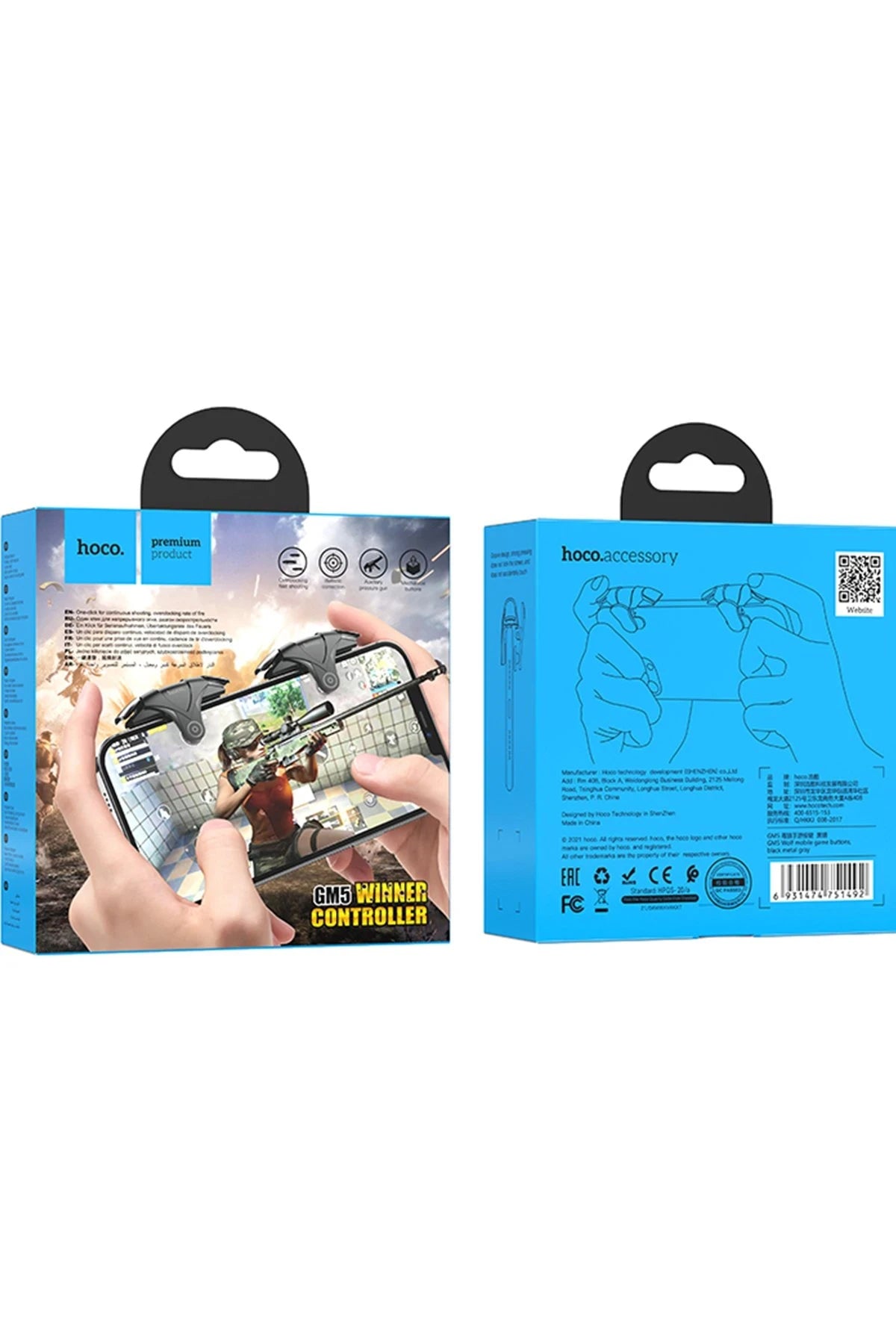 Hoco. GM5 Oyun Tuşu Silikonlu - Gri