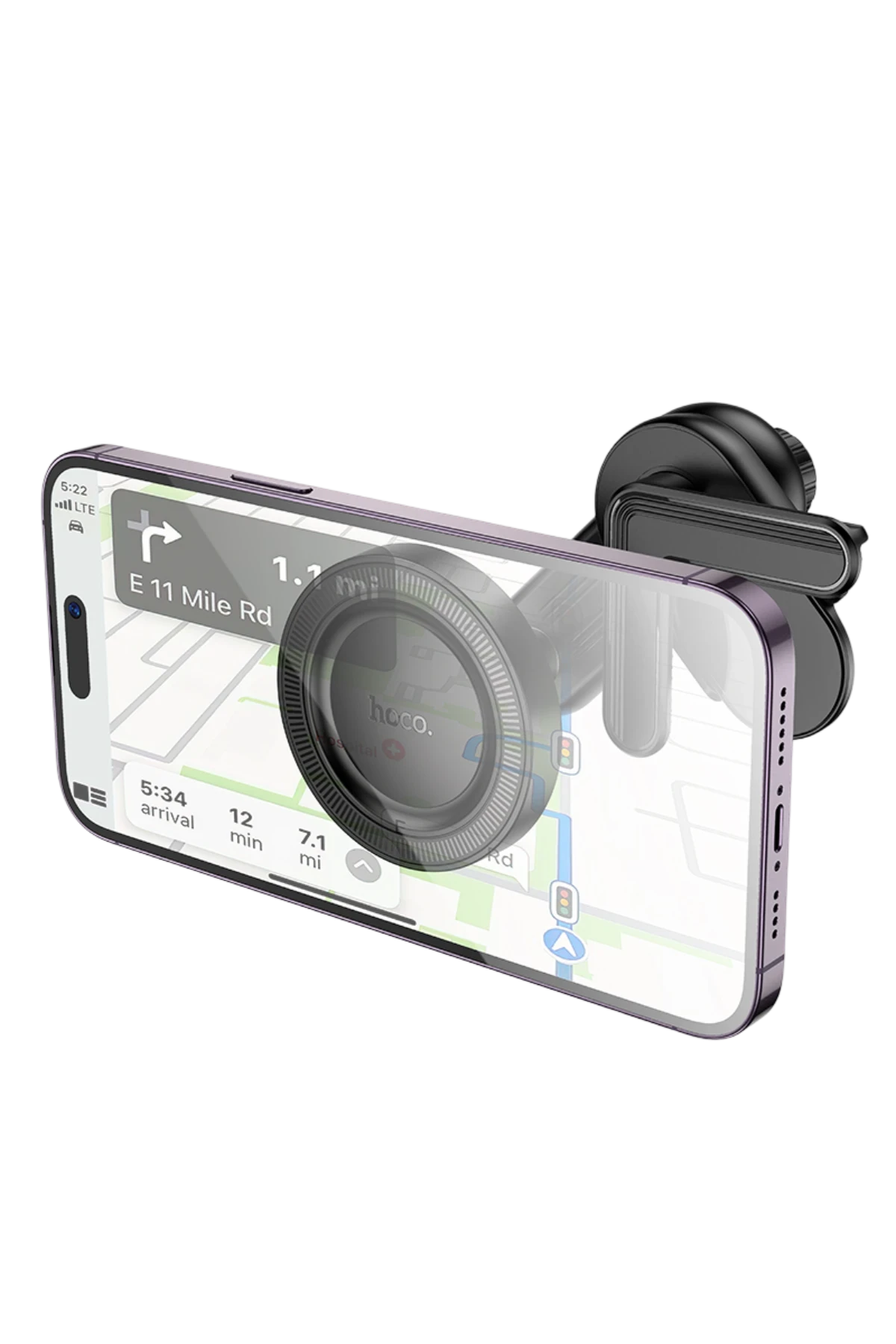Hoco. H57 Show Araç CarPlay Ekranına Sabitlenen Manyetik Telefon Tutucu - Siyah