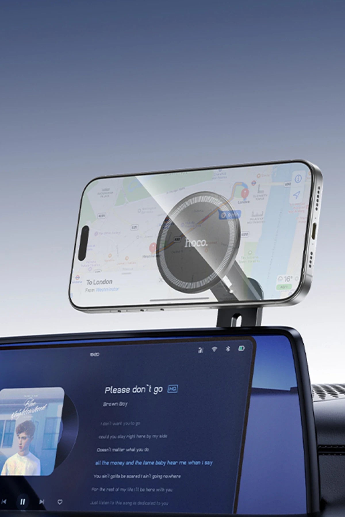 Hoco. H93 Stabil Manyetik Monitör Telefon Tutucu - Siyah