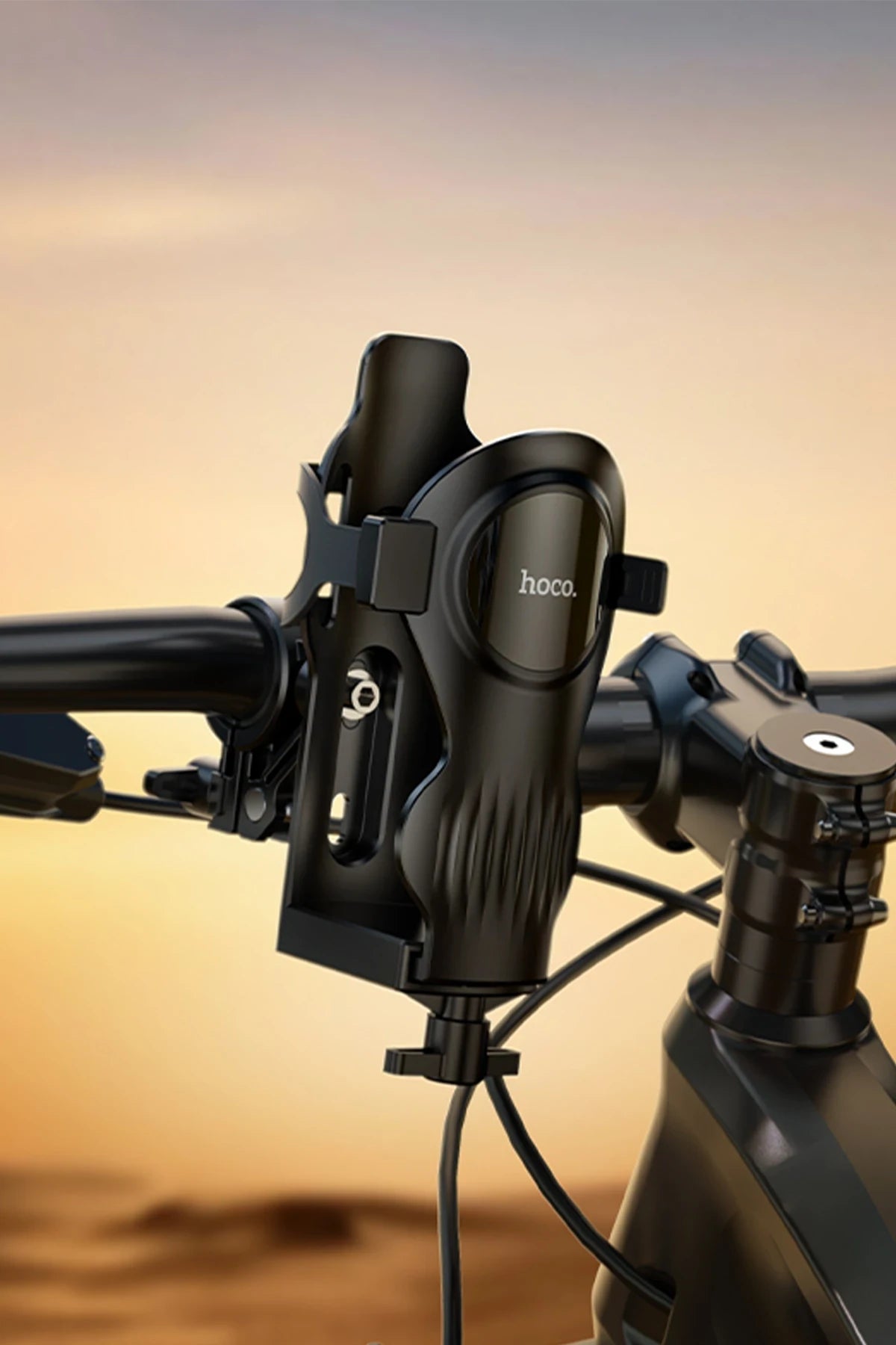 Hoco. H94 Feliz Motosiklet İçin Ayarlanabilir Şişe Tutucu - Siyah