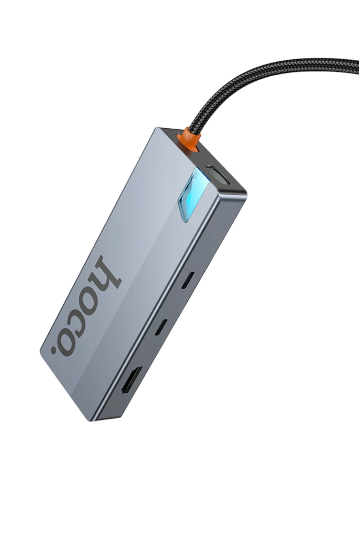 Hoco. HB52 Wow 8in1 100W PD 100 Mbps Ethernet 4K Hub Dönüştürücü - Gri
