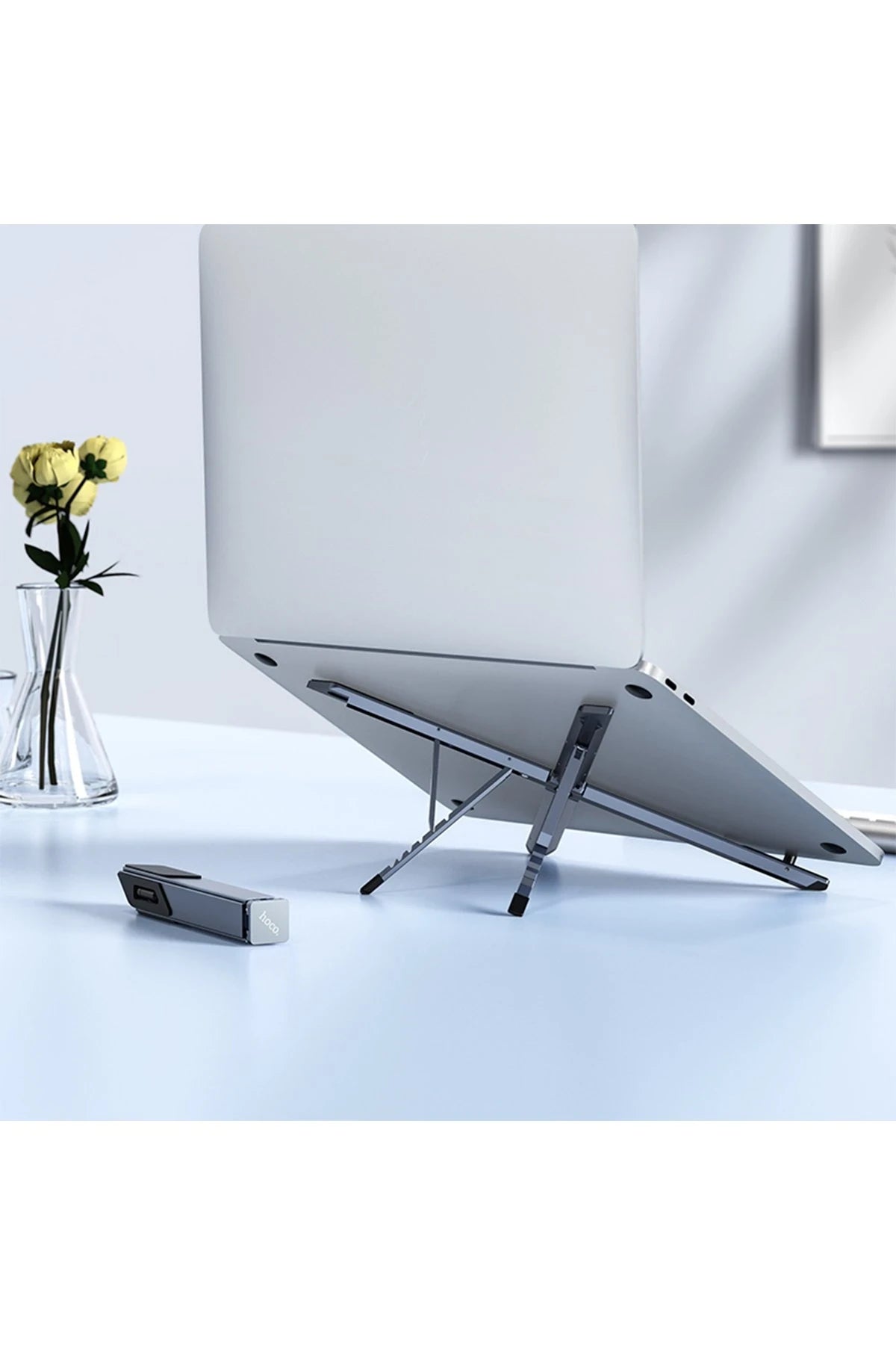 Hoco. HD9 Action Masaüstü Katlanabilir Laptop Tutucu - Gri