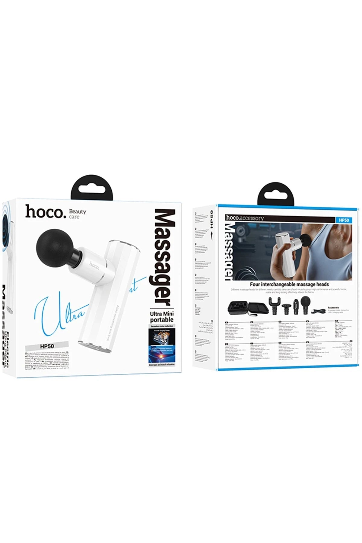 Hoco. HP50 Sessiz Mini Kablosuz Masaj Aleti - Beyaz