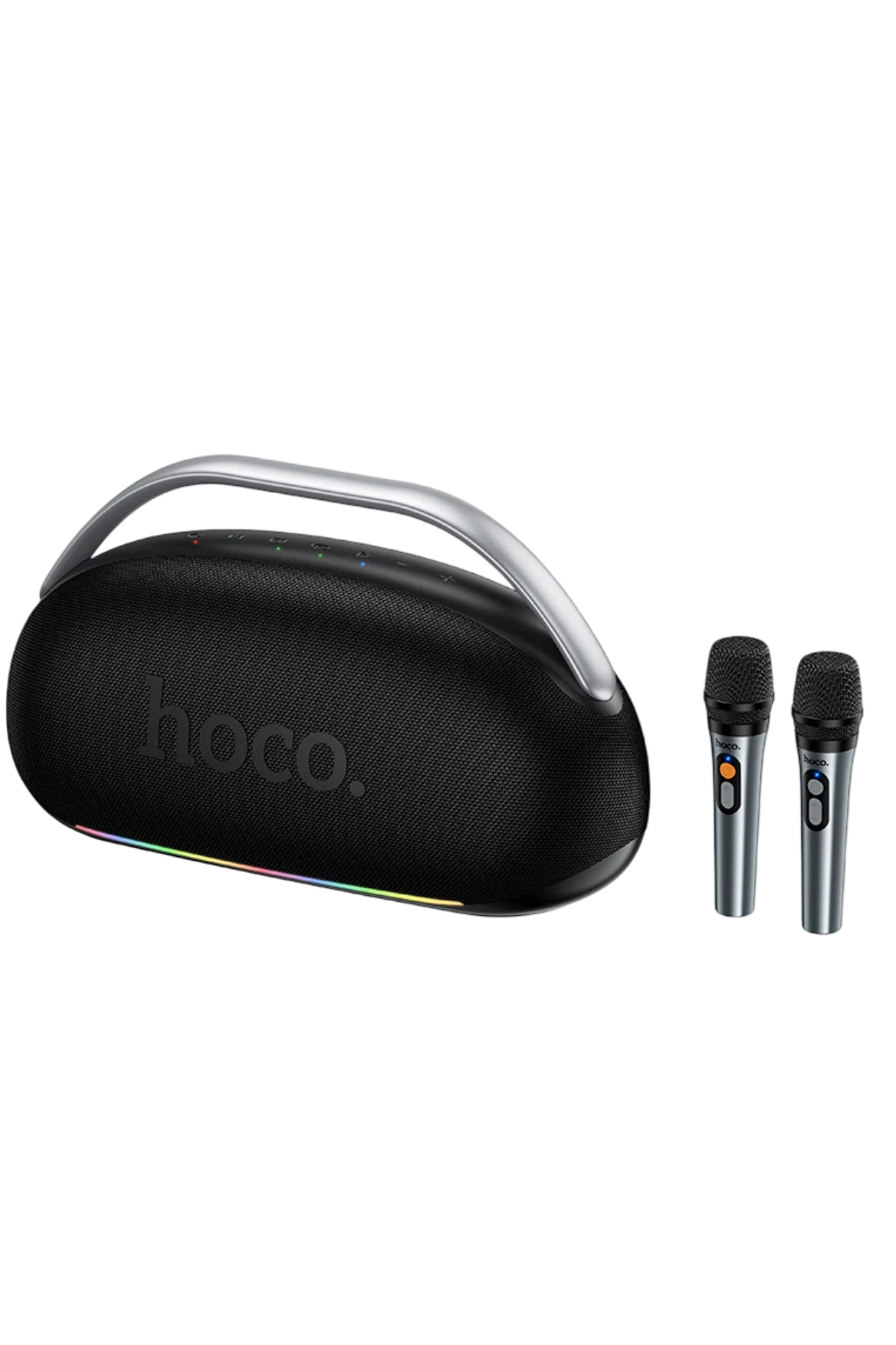 Hoco. HT2 Melody Çift Mikrofonlu 300W Bluetooth Kablosuz Hoparlör - Siyah