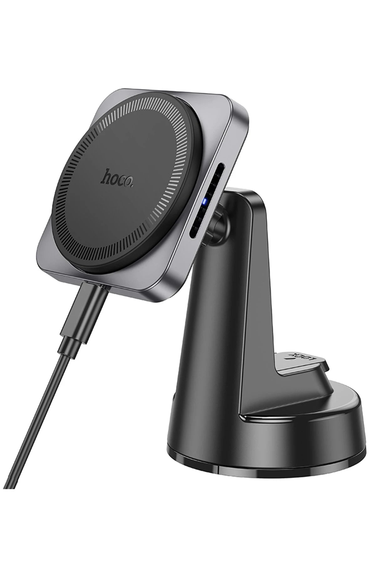 Hoco. HW16 Vantuzlu 15W Kablosuz Şarjlı Magsafe Manyetik Tutucu - Siyah