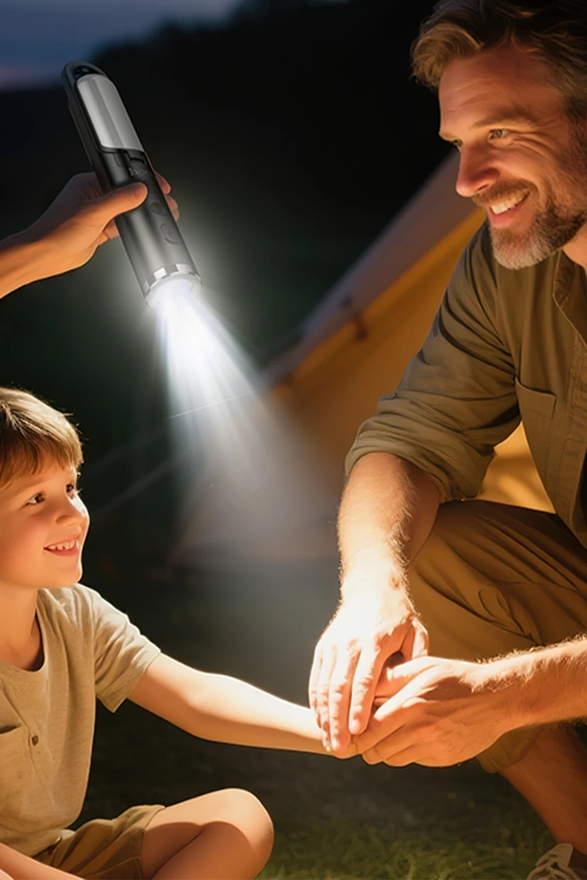 Hoco. HX13 2in1 Çok Fonksiyonlu Kamp Işığı - Siyah