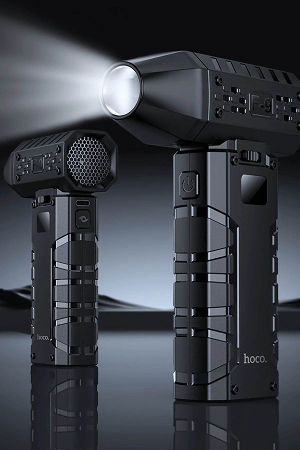 Hoco. HX67 Force Dijital Göstergeli 80.000 RPM Hava Kompresörü - Siyah