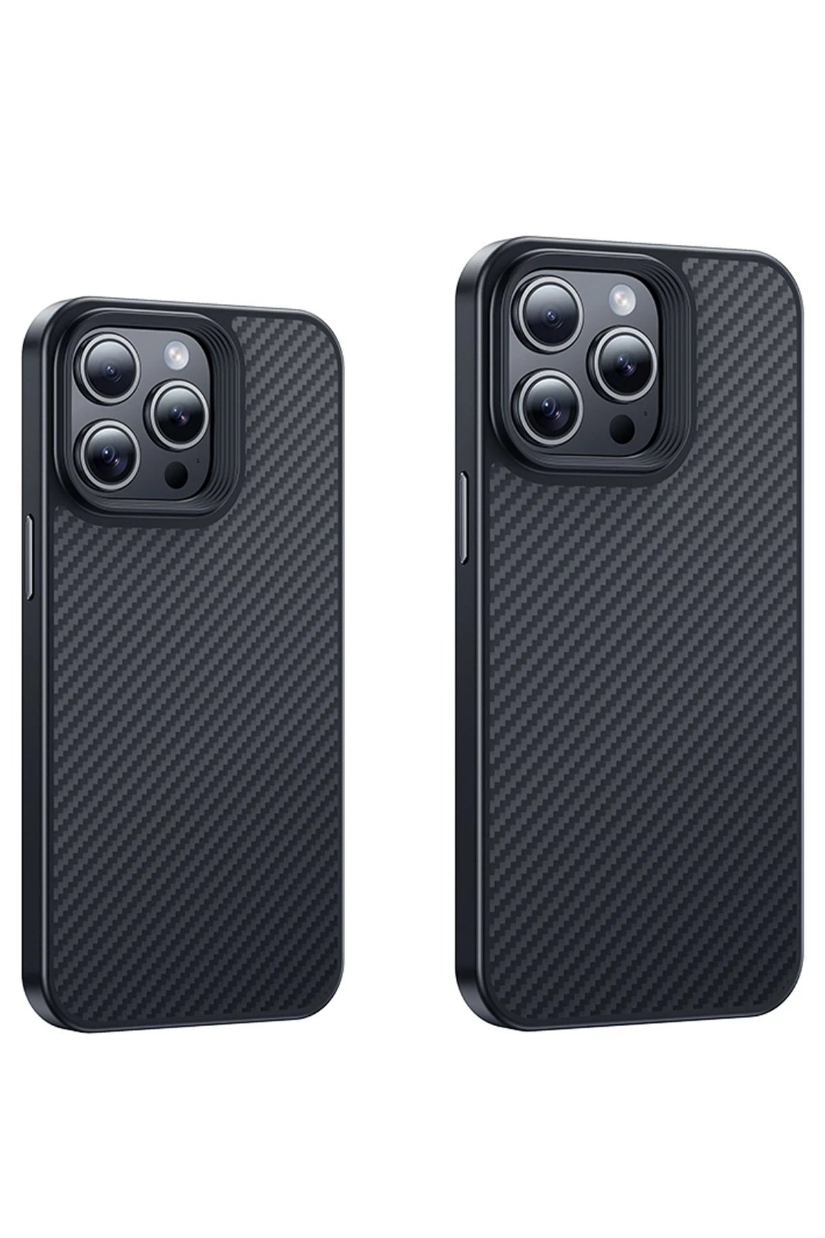 Hoco. iPhone 15 Pro ile Uyumlu Knight Kevlar Kablosuz Şarj Özellikli Kapak - Siyah