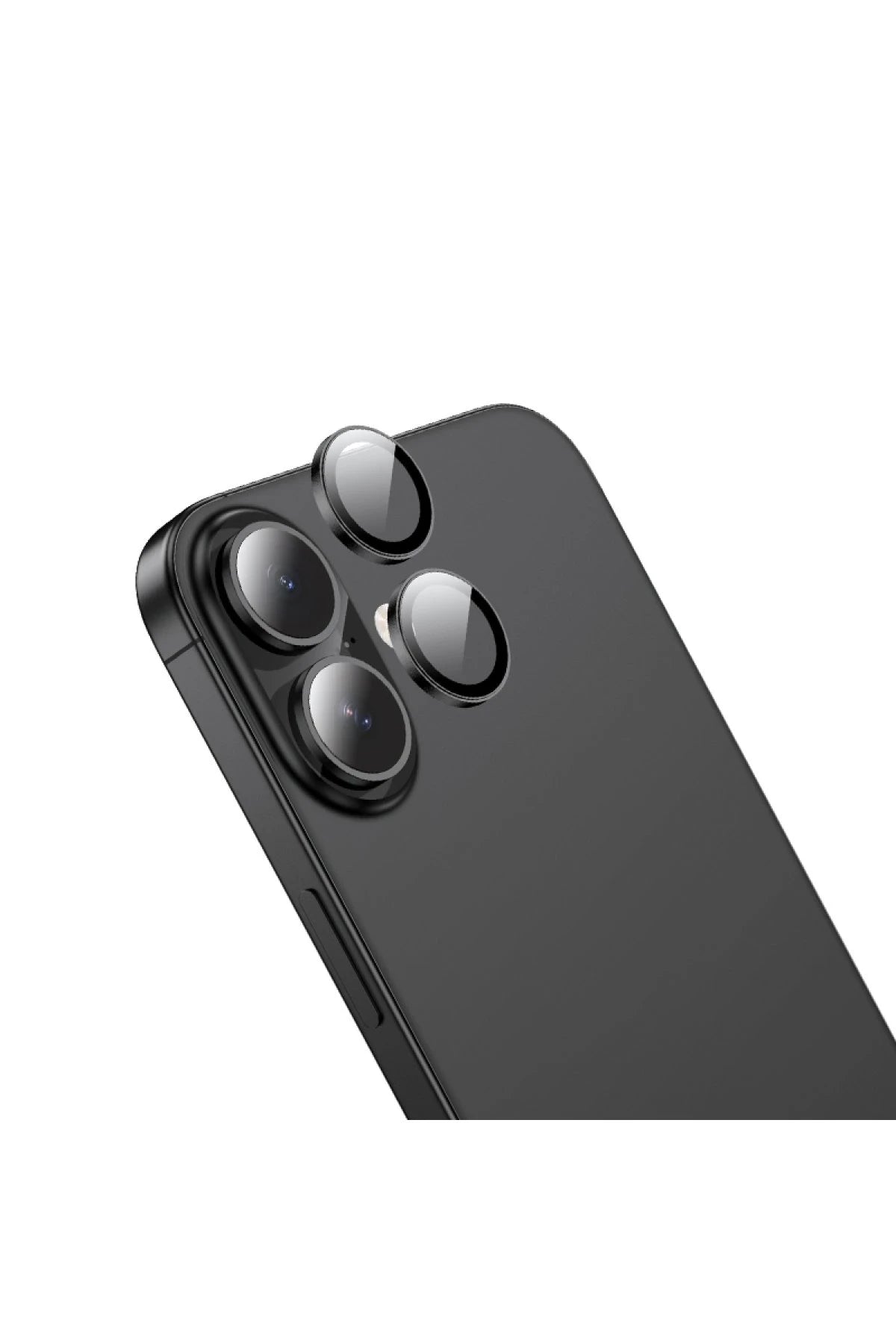 Hoco. iPhone 16 3D Metal Frame Kamera Lens - Siyah