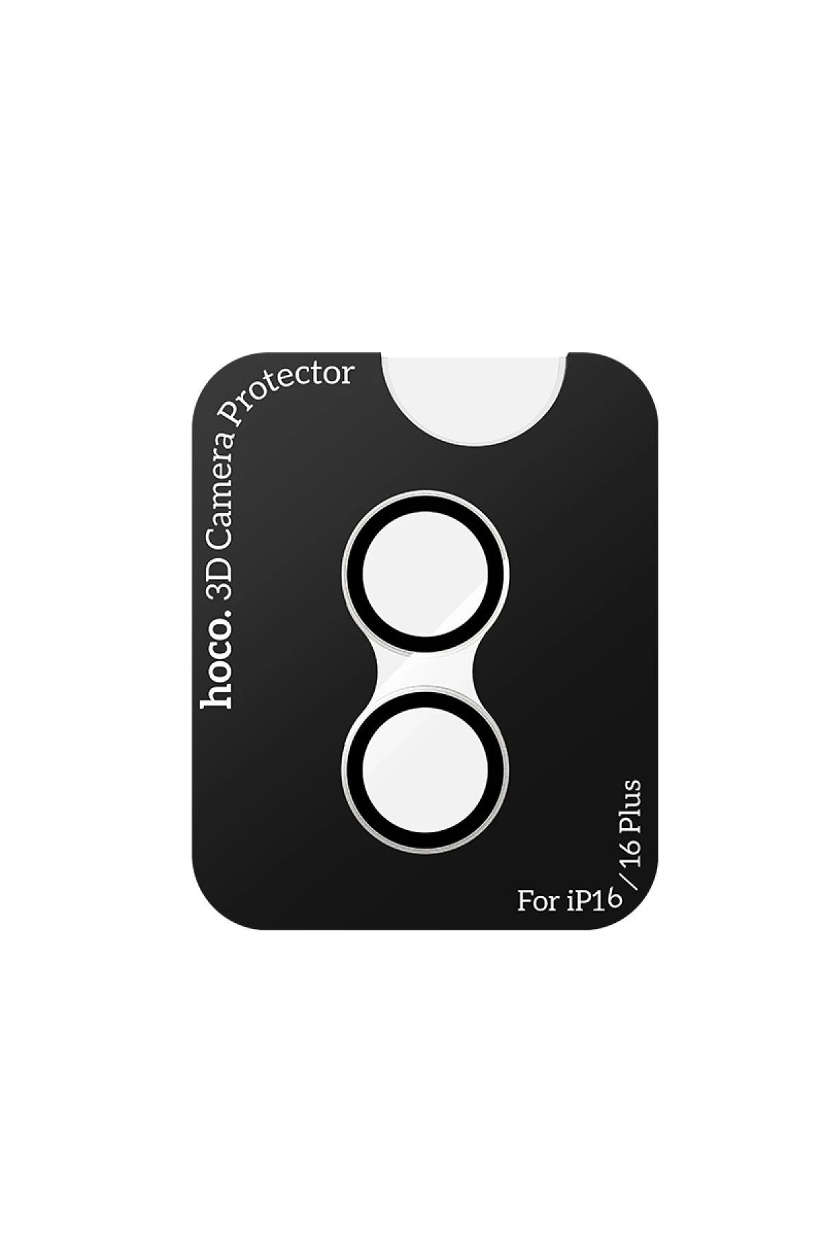 Hoco. iPhone 16 3D Metal Frame Kamera Lens - Siyah