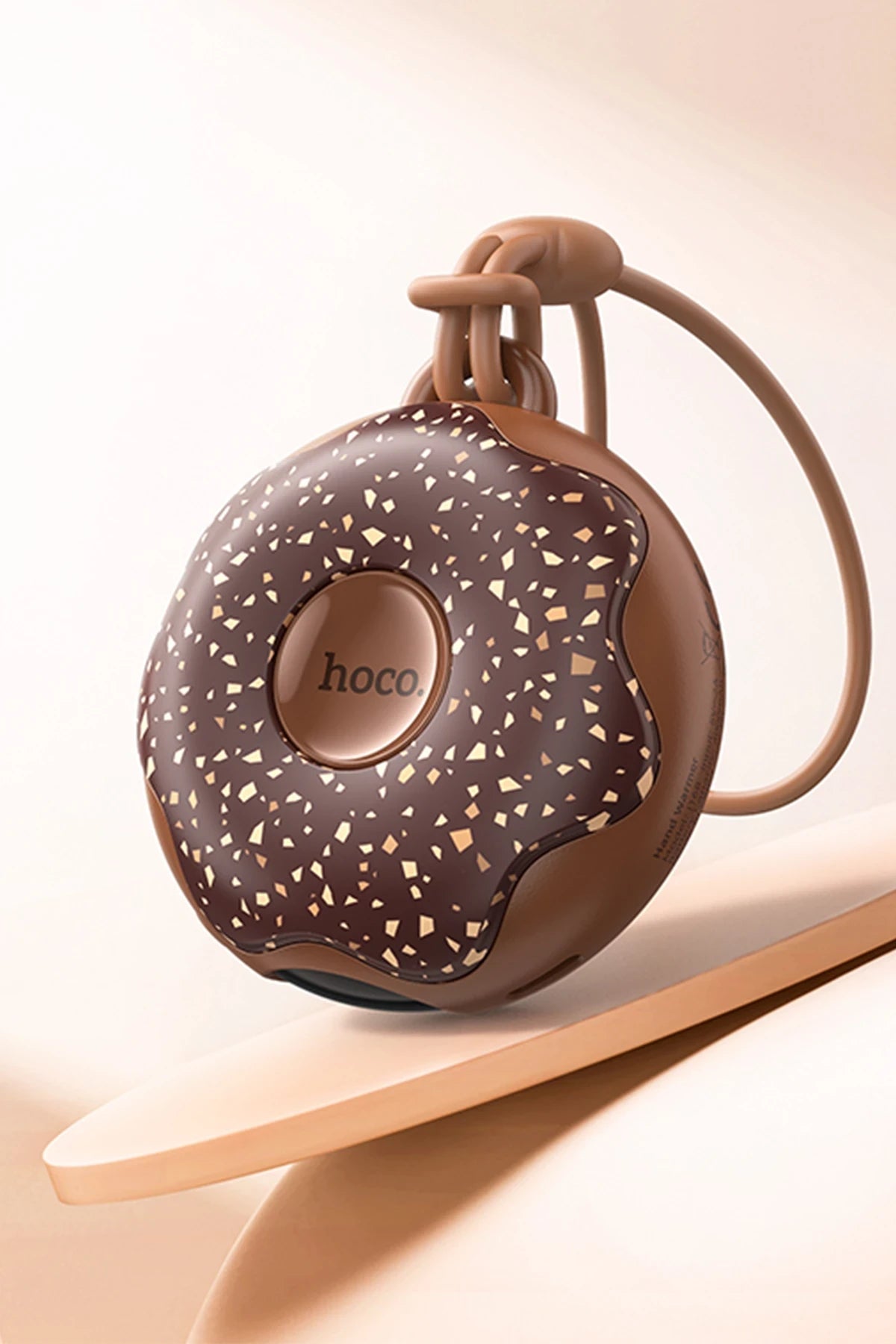 Hoco. J168 Donut Çift Taraflı Isıtmalı El Isıtıcı - Kahverengi