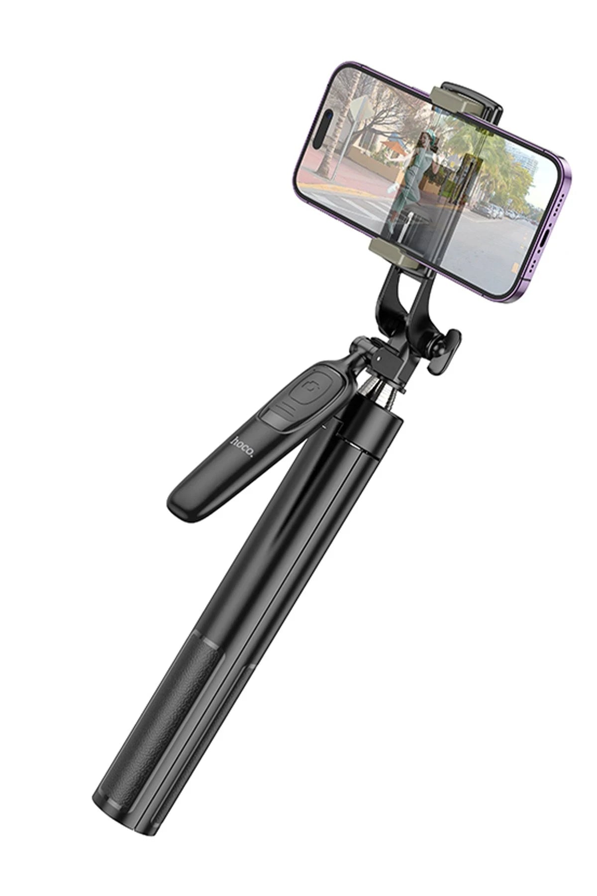 Hoco. K19 1.57M Broadcast Holder Selfie Çubuğu - Siyah
