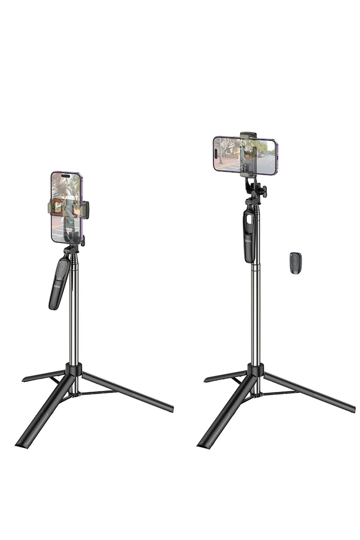 Hoco. K19 1.57M Broadcast Holder Selfie Çubuğu - Siyah