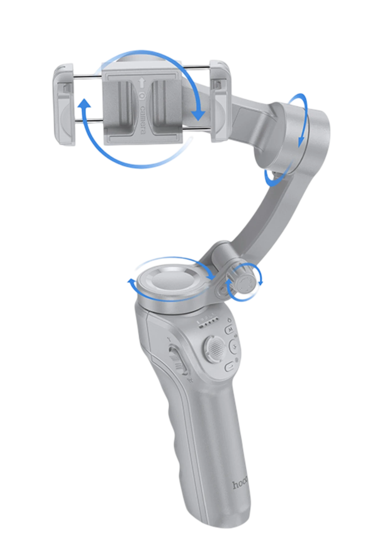 Hoco. K24 360 Derece Otomatik Yüz Takipli Tripodlu Akıllı Selfie Gimbal - Gri