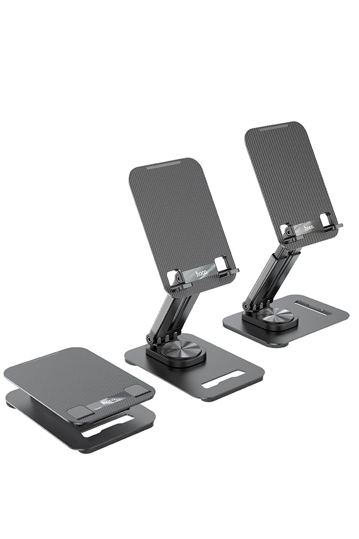 Hoco. PH48 360 Derece Ayarlanabilir Katlanabilir Masaüstü Telefon Tablet Tutucu - Siyah