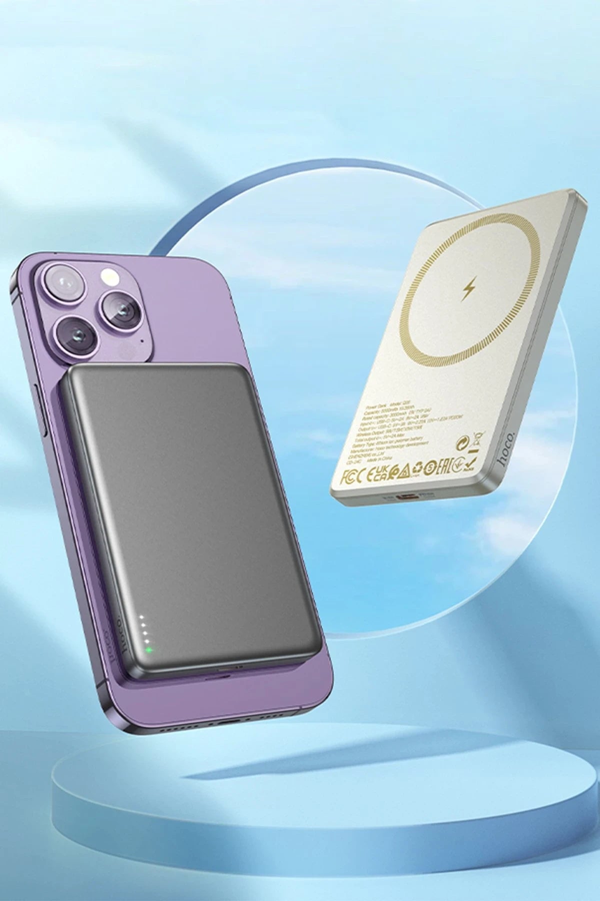 Hoco. Q26 5.000 mAh PD Magsafe Mini Powerbank - Gold