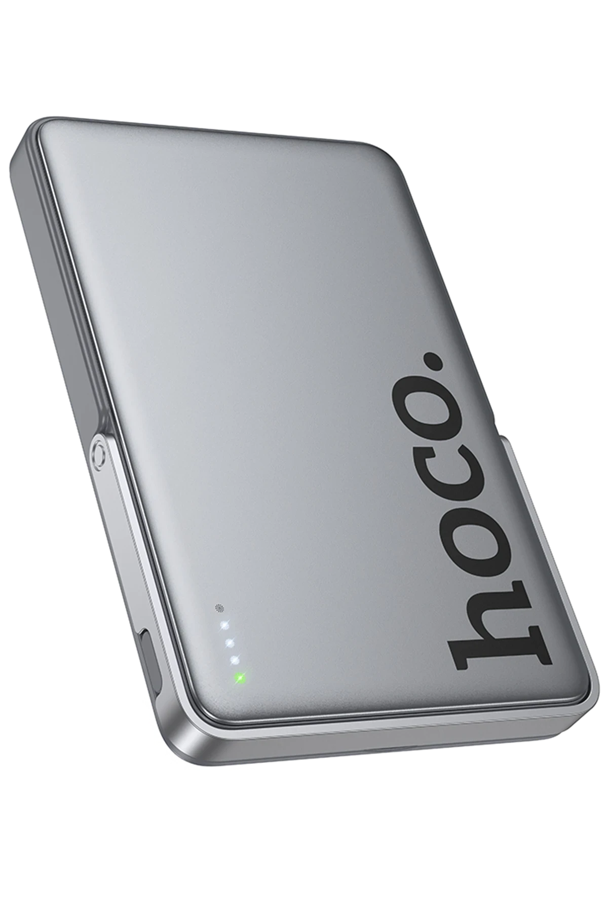 Hoco. Q36 Sunlight 5.000 mAh 20W Type-C ve 10W Kablosuz Şarj PD Magsafe Standlı Powerbank - Titan Gri