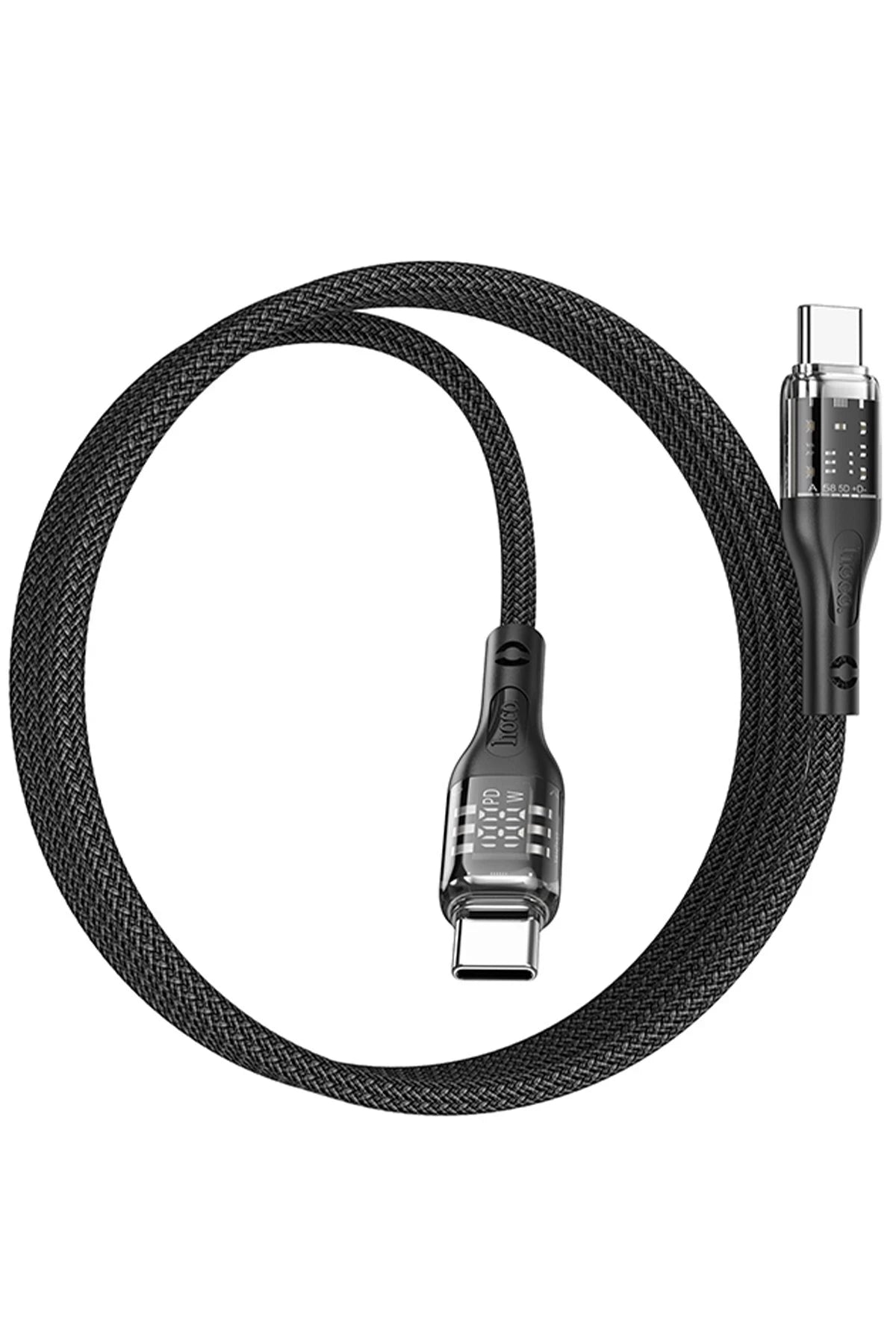 Hoco. U115 1.2M 100W Type-C to Type-C Şarj Data Kablosu - Siyah