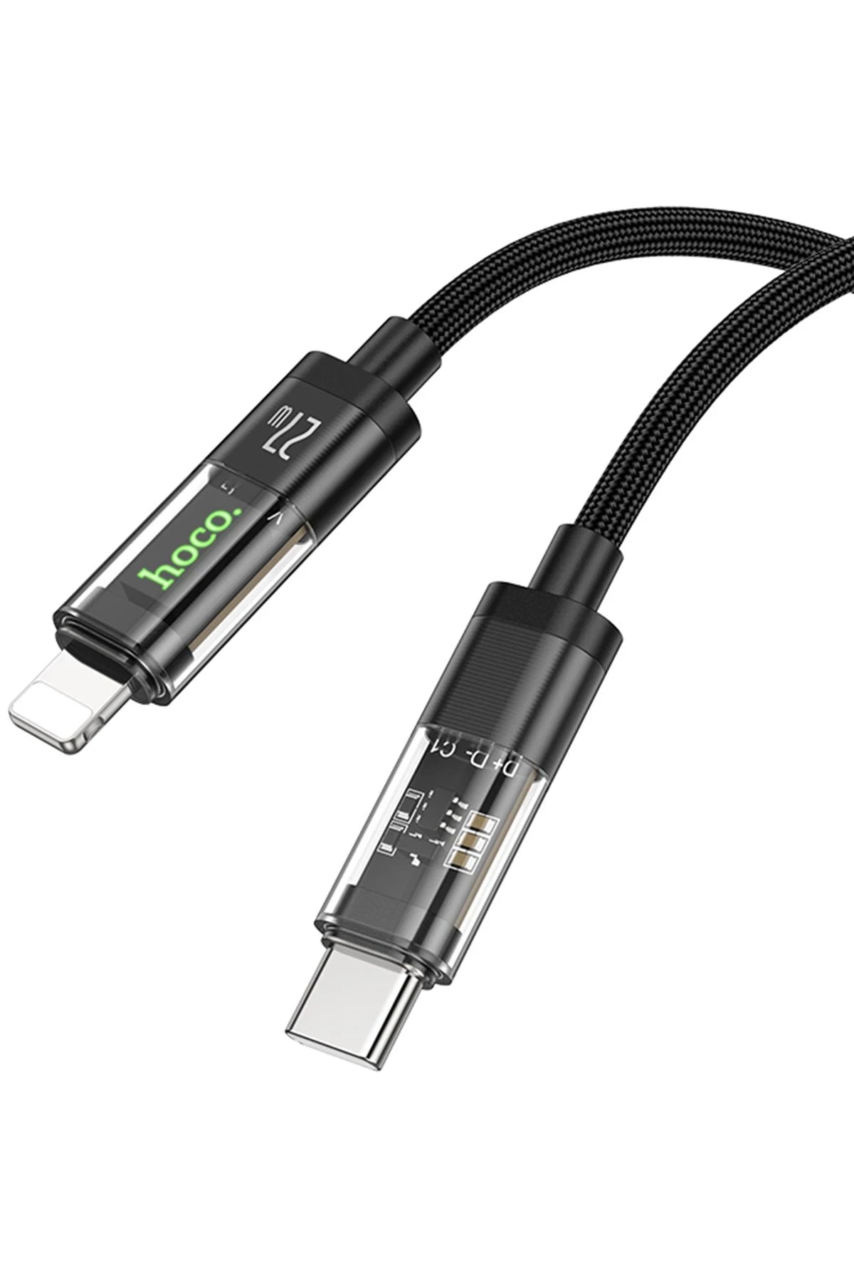 Hoco. U116 1.2M PD Type-C to Lightning Şarj Data Kablosu - Siyah
