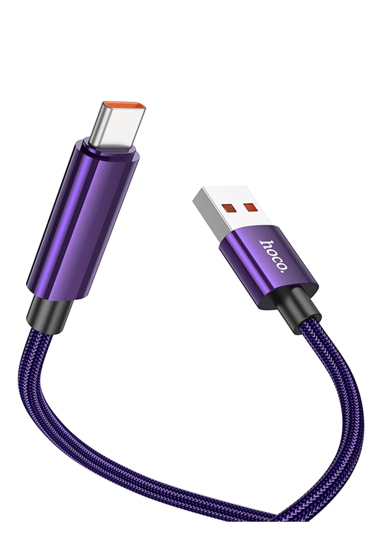 Hoco. U125 1.2M Benefit USB to Type-C Şarj Data Kablosu - Mor