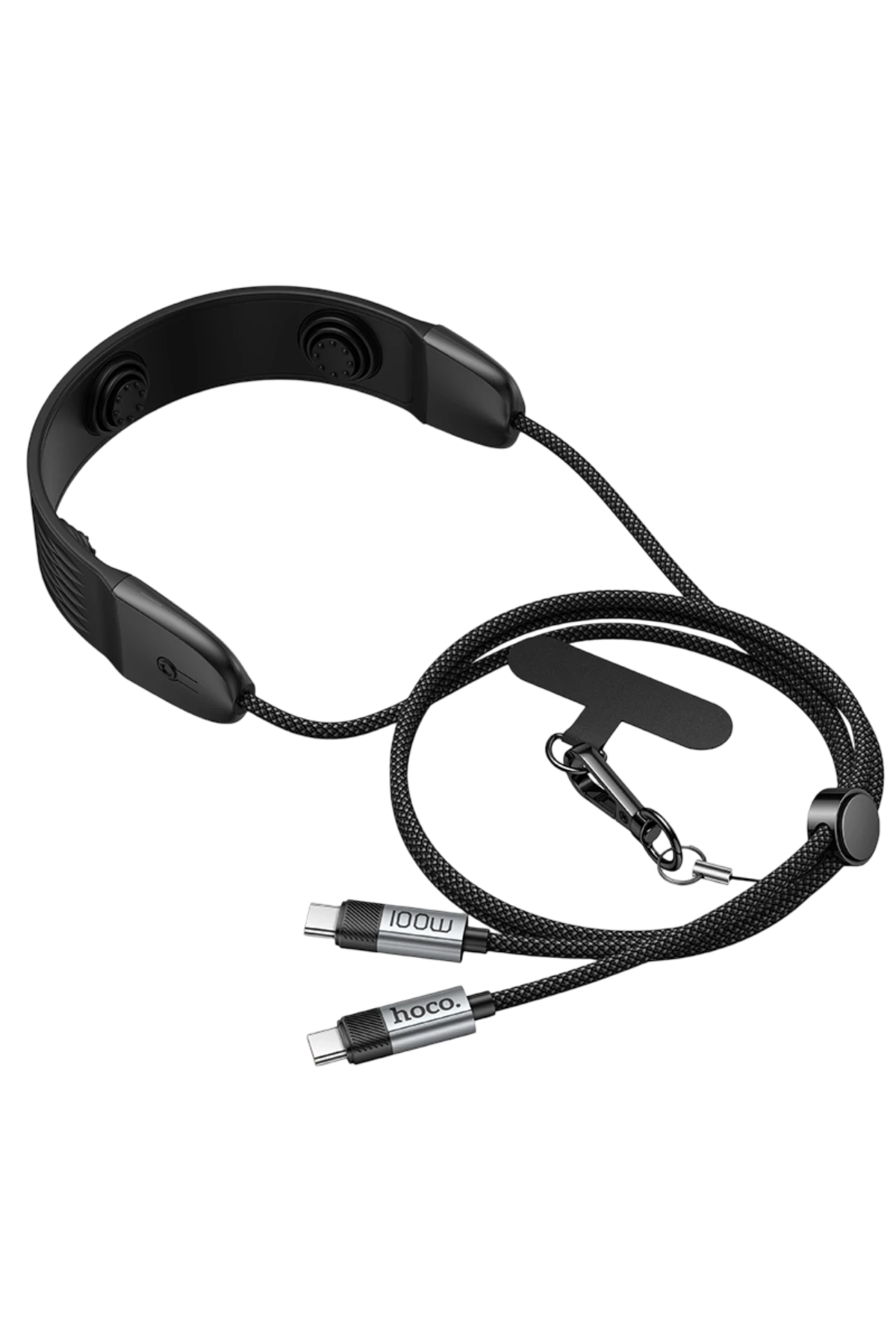 Hoco. U145 1.4M 100W Type-C to Type-C Masaj Özellikli Boyun Askılı PD Hızlı Şarj Kablosu
